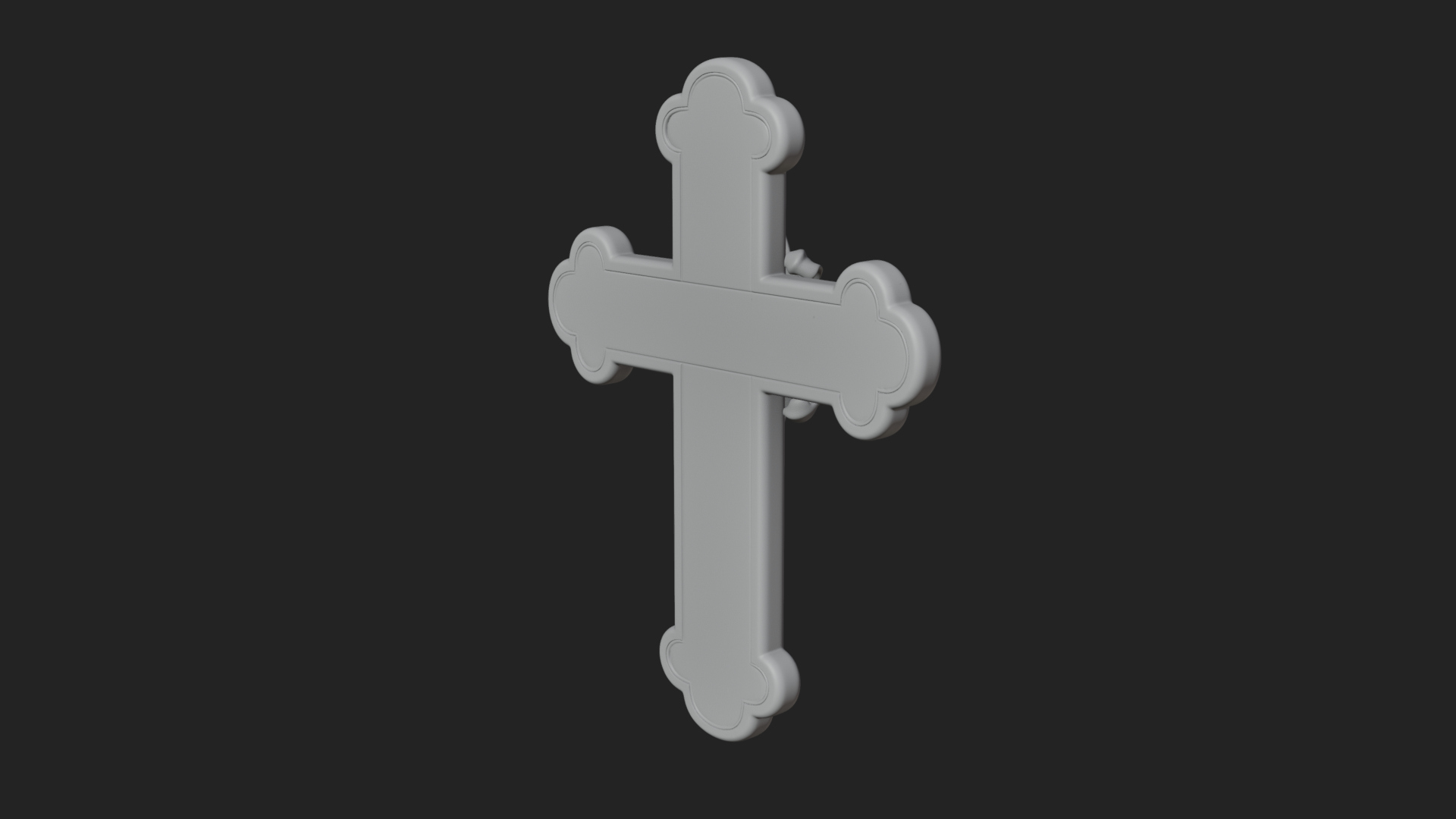 Carved Relief Wall Cross Design 107 3D Print Model 3D Model