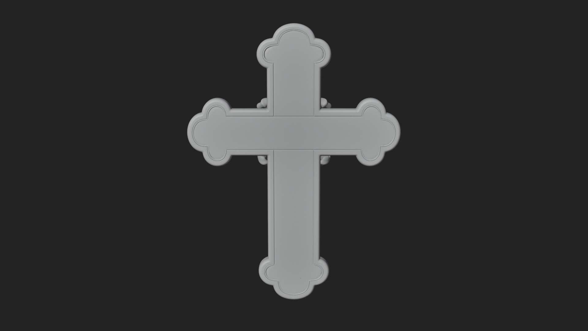 Carved Relief Wall Cross Design 107 3D Print Model 3D Model
