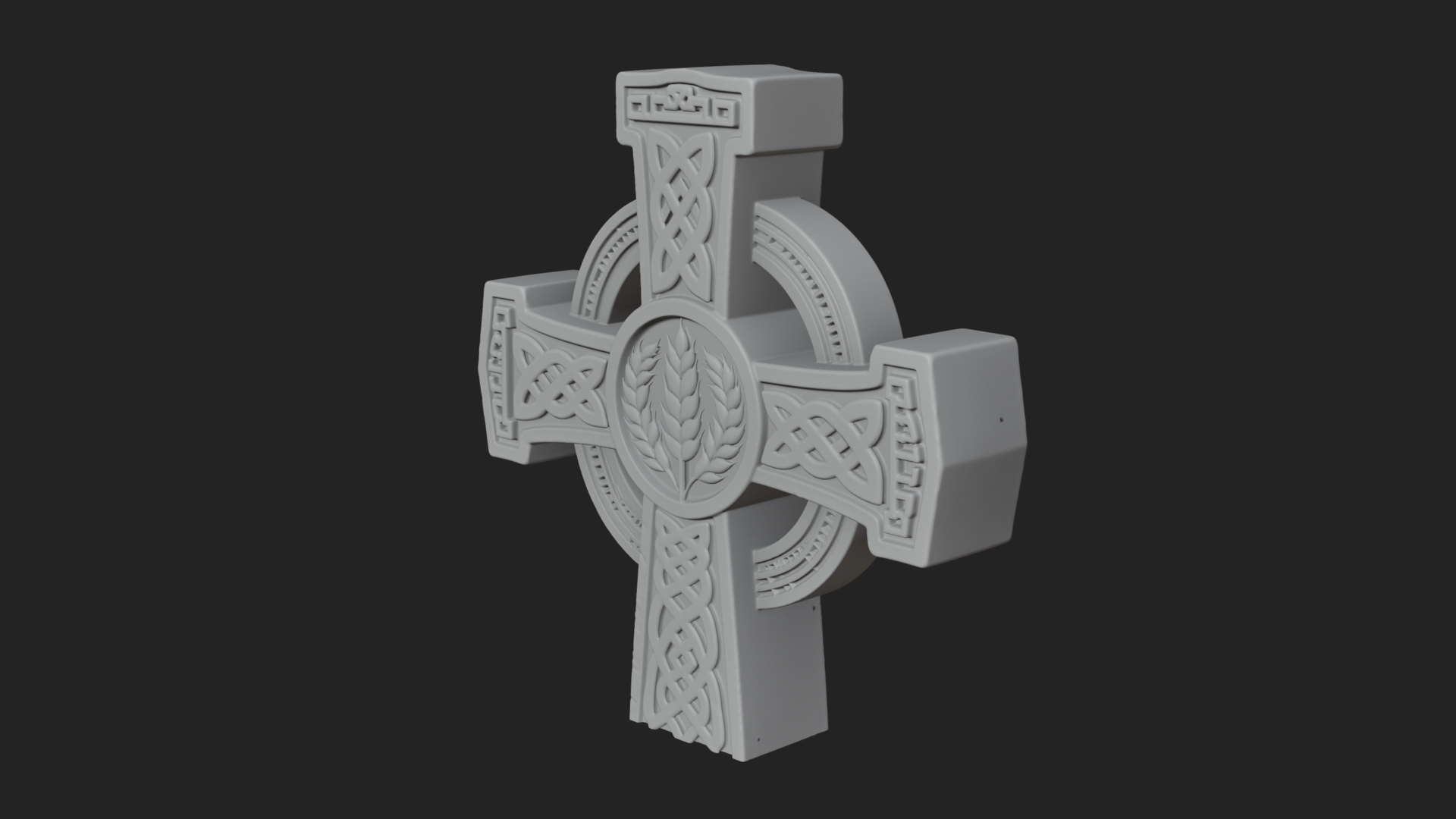 Carved Relief Wall Cross Design 108 3D Print Model 3D Model