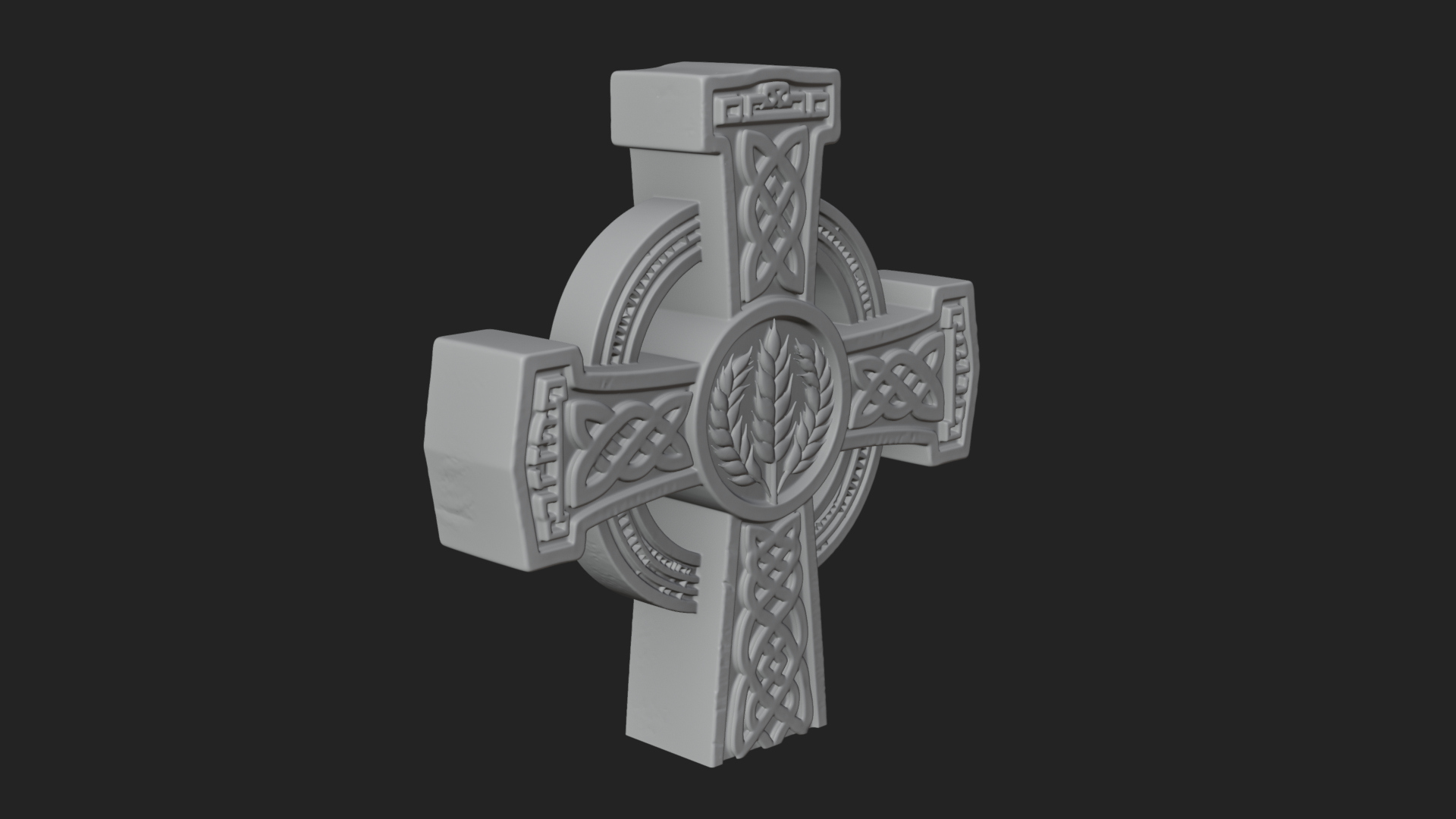 Carved Relief Wall Cross Design 108 3D Print Model 3D Model