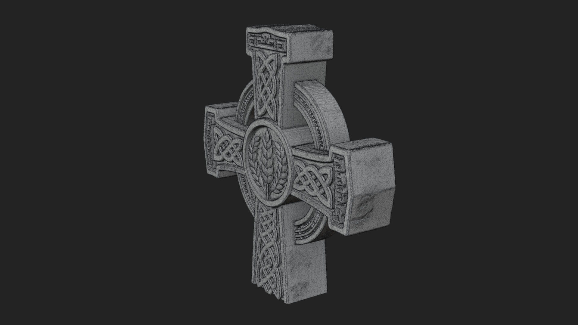 Carved Relief Wall Cross Design 108 3D Print Model 3D Model