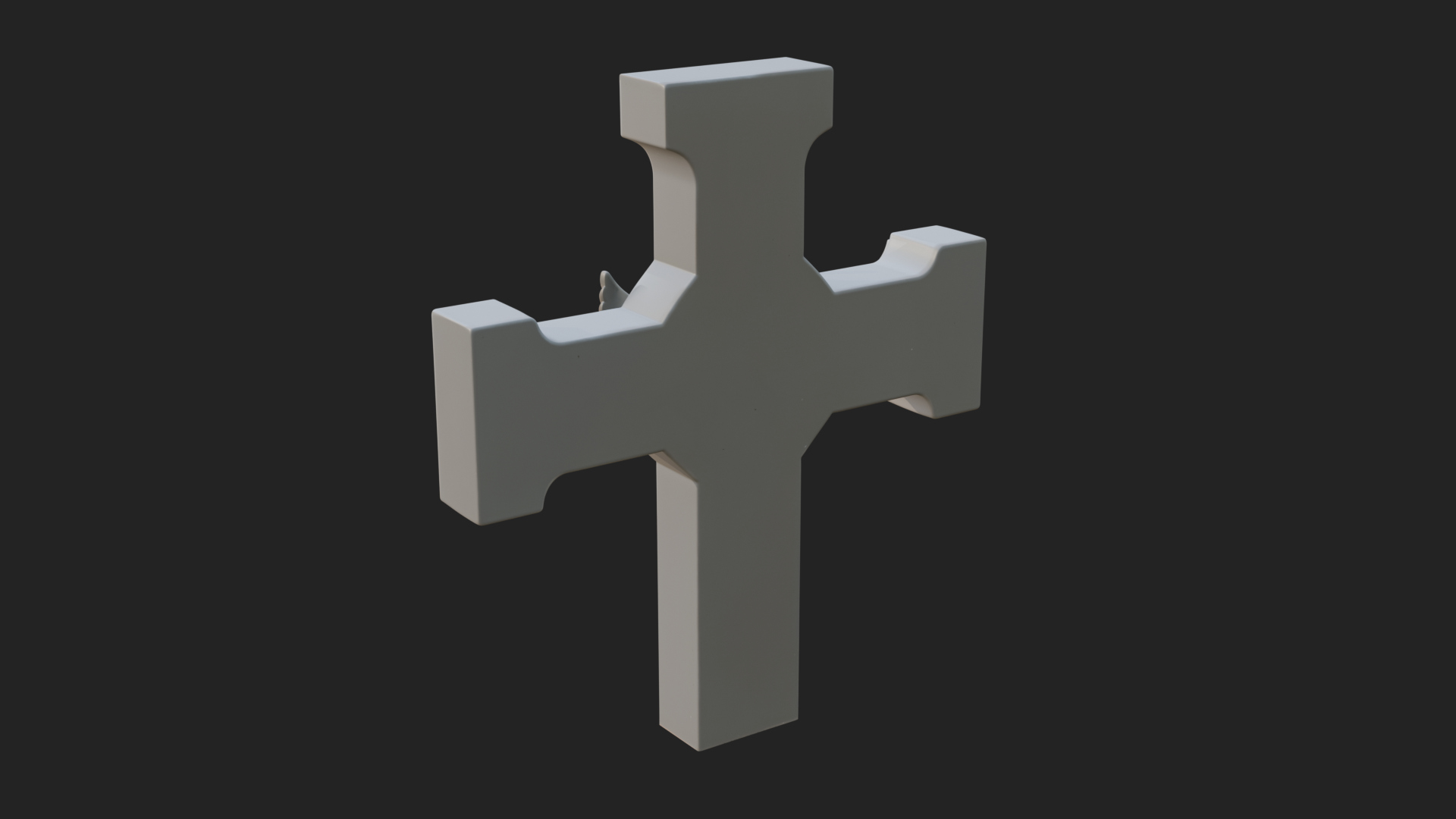 Carved Relief Wall Cross Design 109 3D Print Model 3D Model