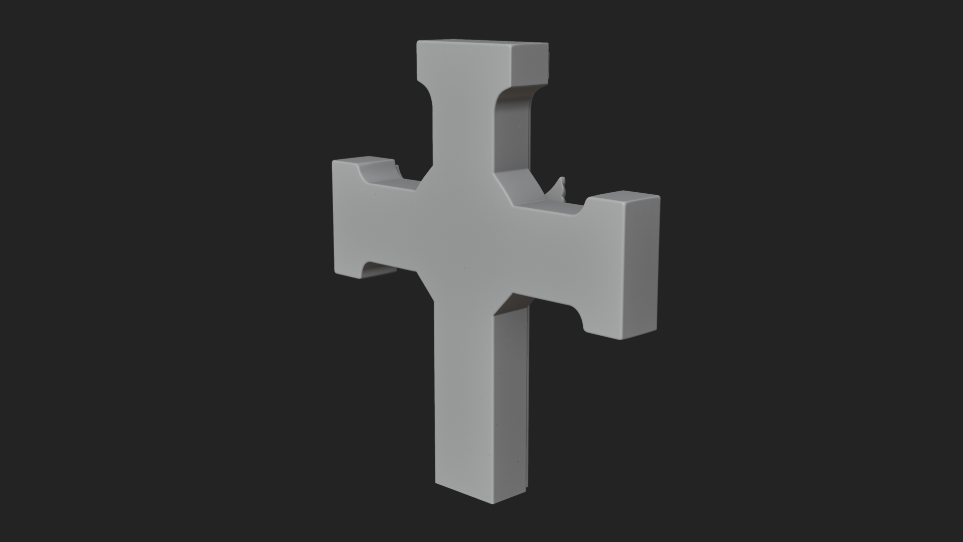 Carved Relief Wall Cross Design 109 3D Print Model 3D Model