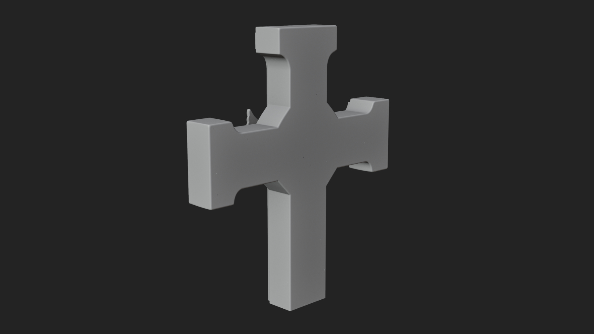 Carved Relief Wall Cross Design 109 3D Print Model 3D Model