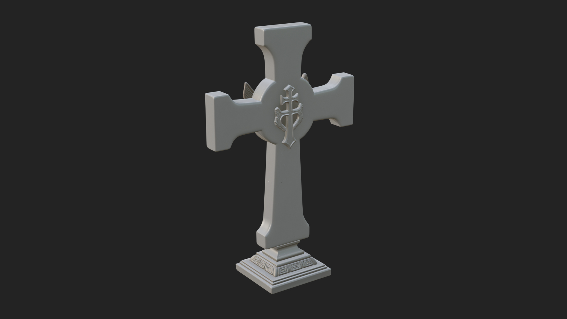 Carved Relief Wall Cross Design 110 3D Print Model 3D Model