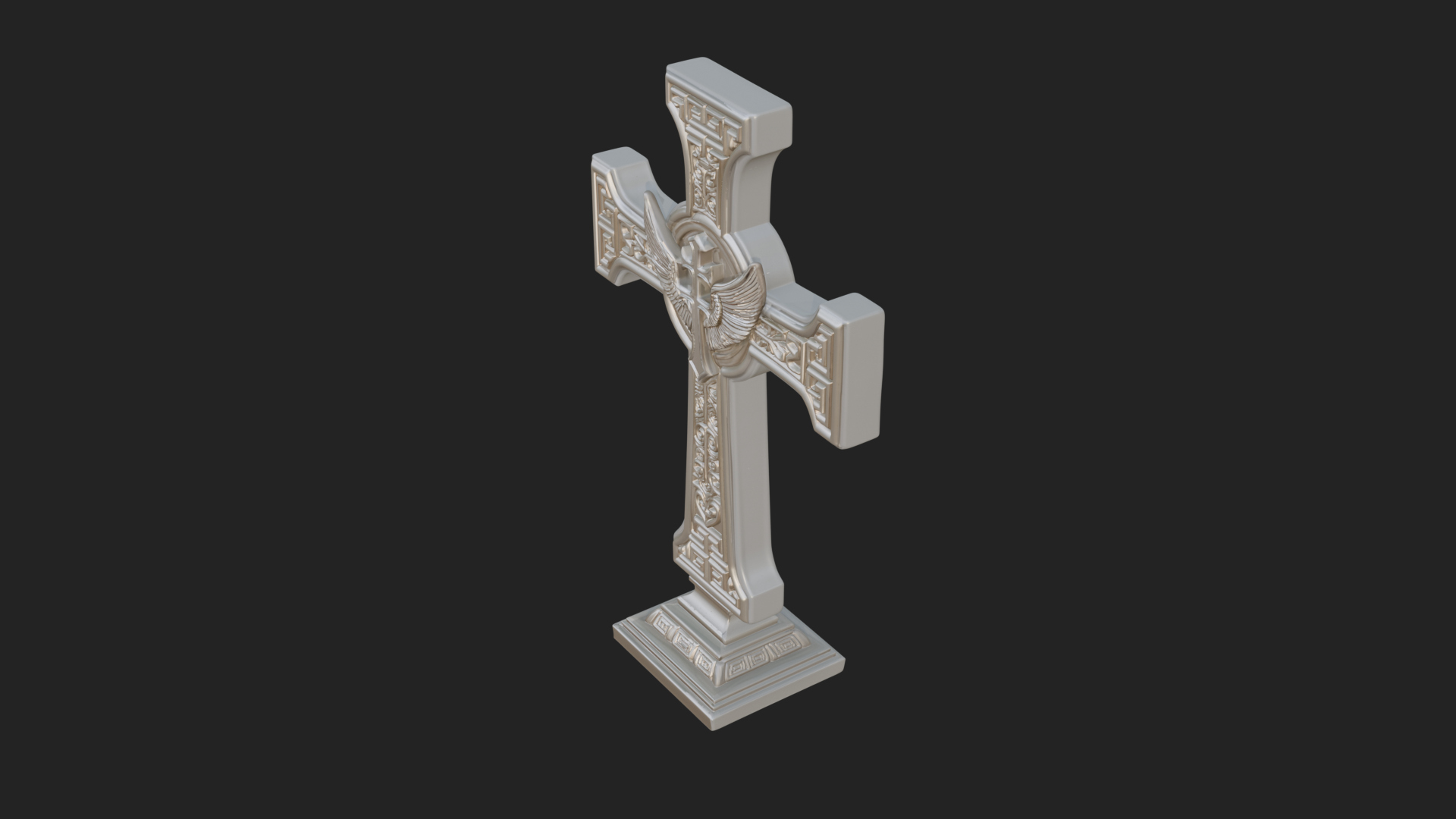 Carved Relief Wall Cross Design 110 3D Print Model 3D Model