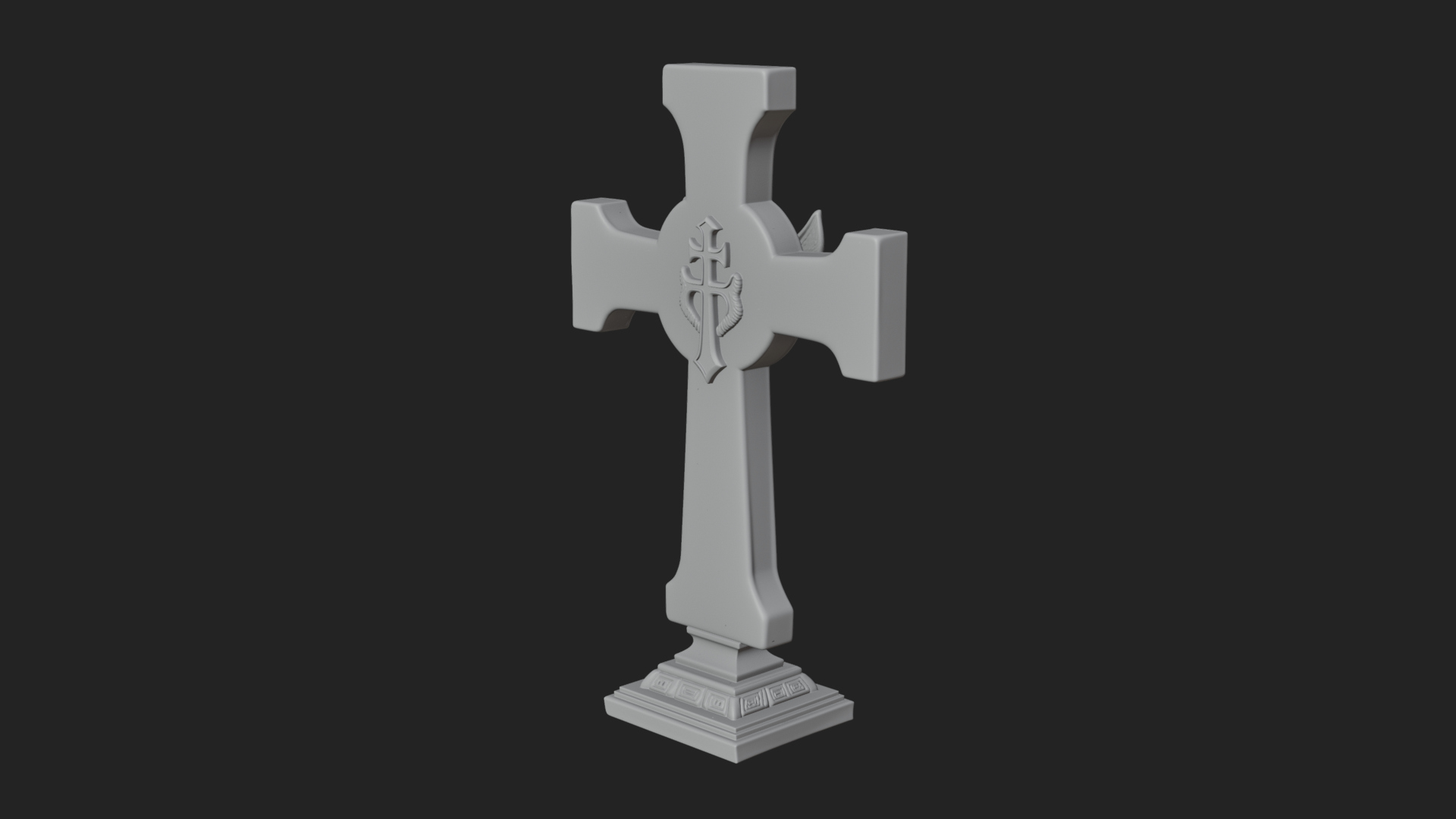 Carved Relief Wall Cross Design 110 3D Print Model 3D Model