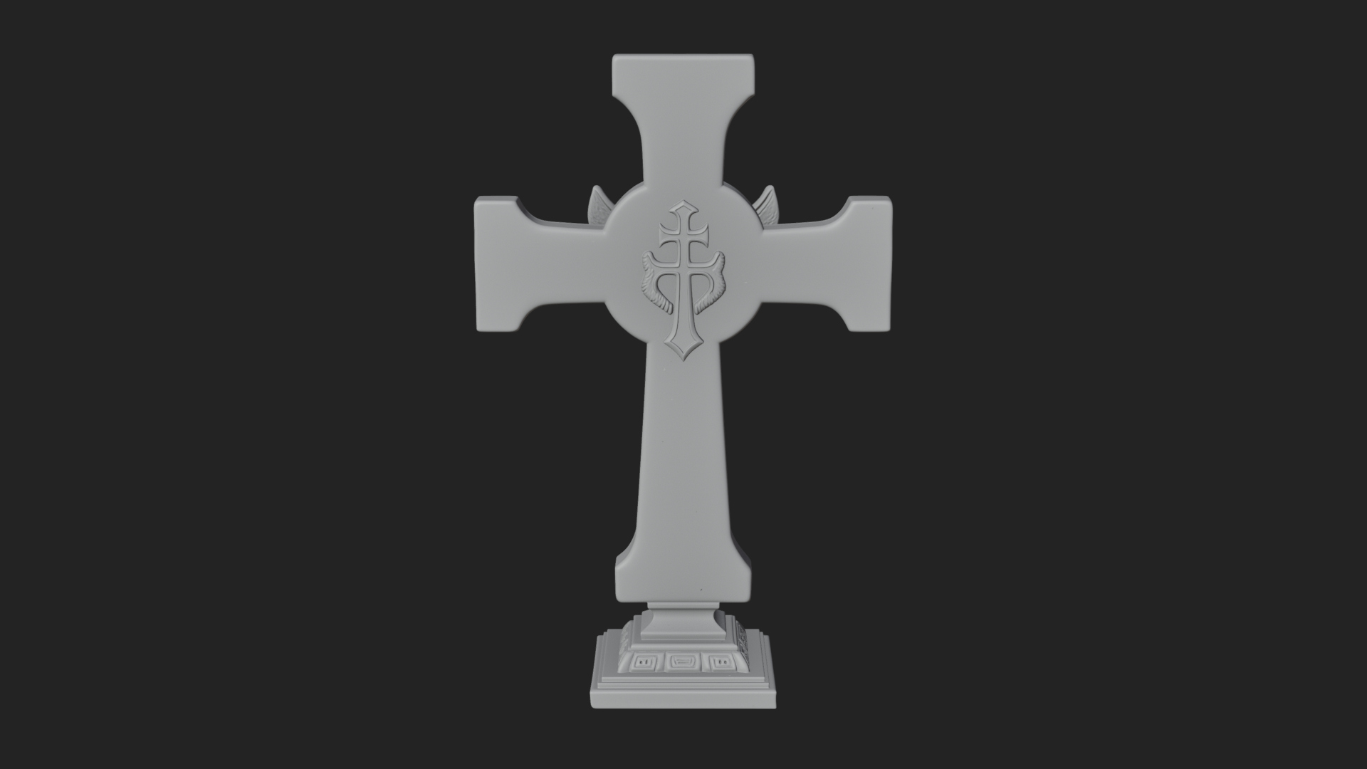 Carved Relief Wall Cross Design 110 3D Print Model 3D Model