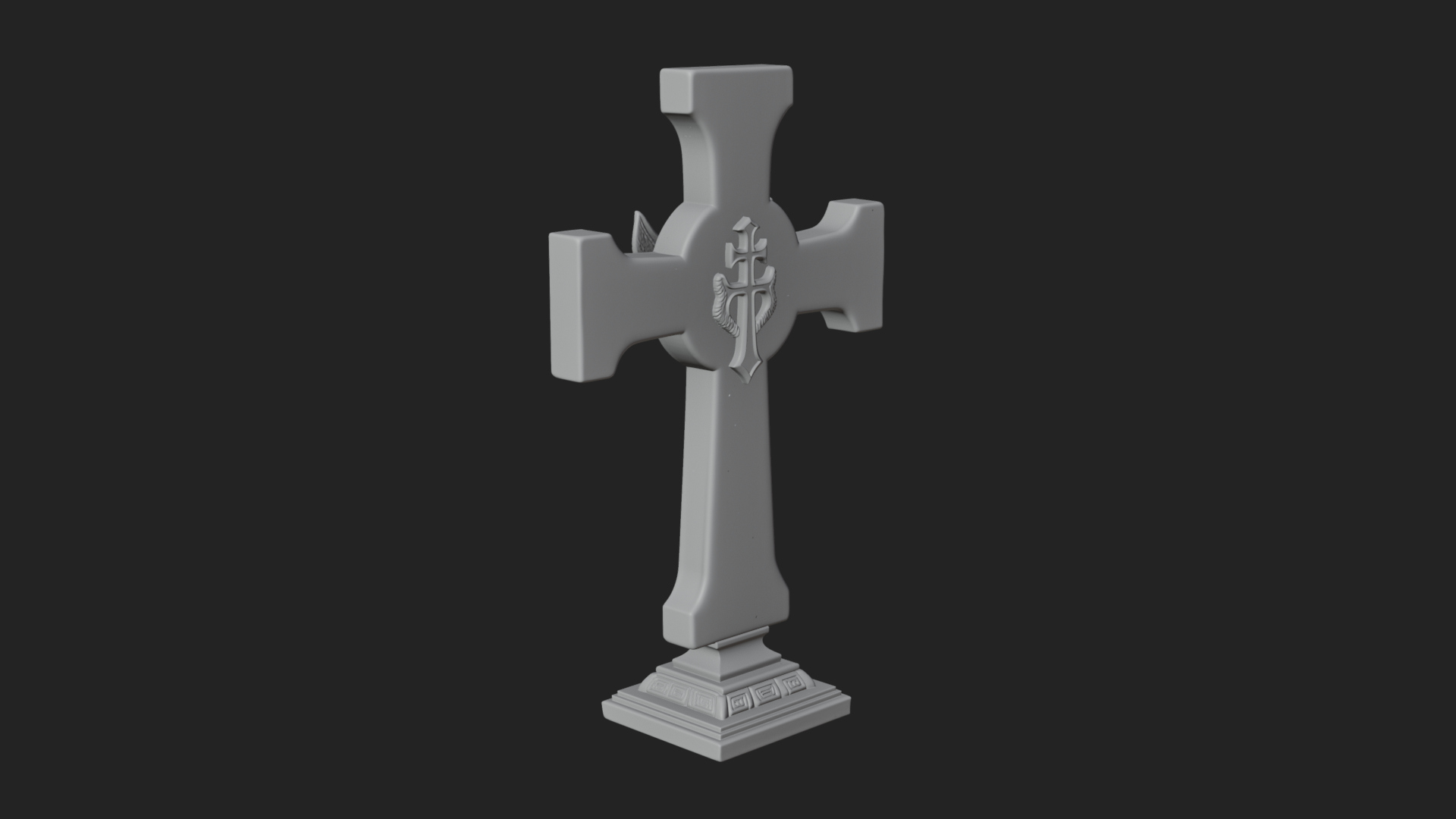 Carved Relief Wall Cross Design 110 3D Print Model 3D Model
