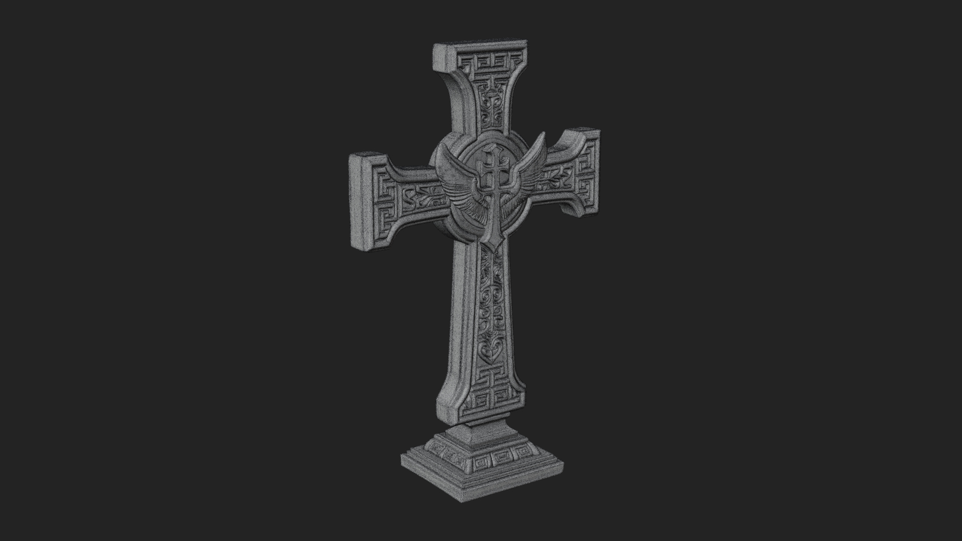 Carved Relief Wall Cross Design 110 3D Print Model 3D Model