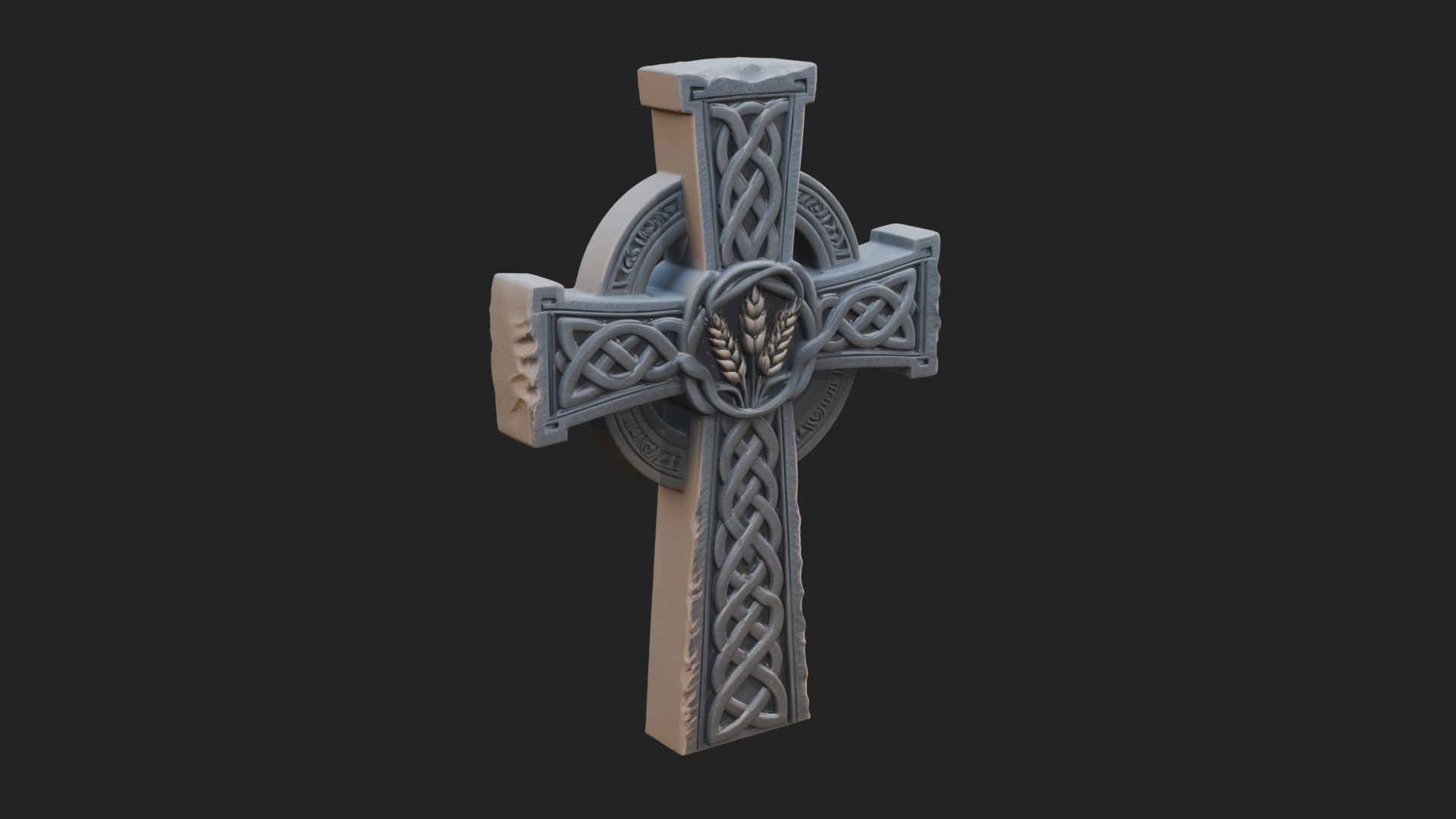Carved Relief Wall Cross Design 111 3D Print Model 3D Model