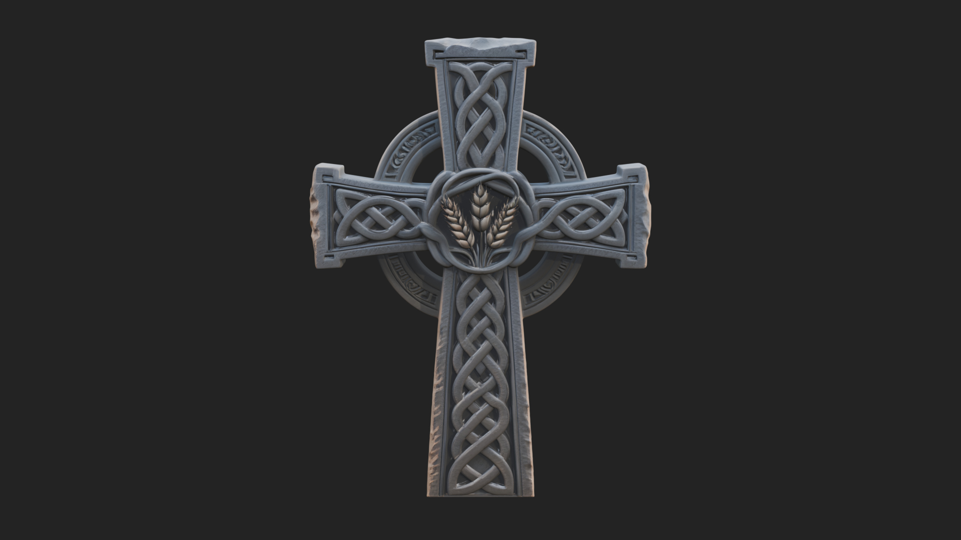 Carved Relief Wall Cross Design 111 3D Print Model 3D Model