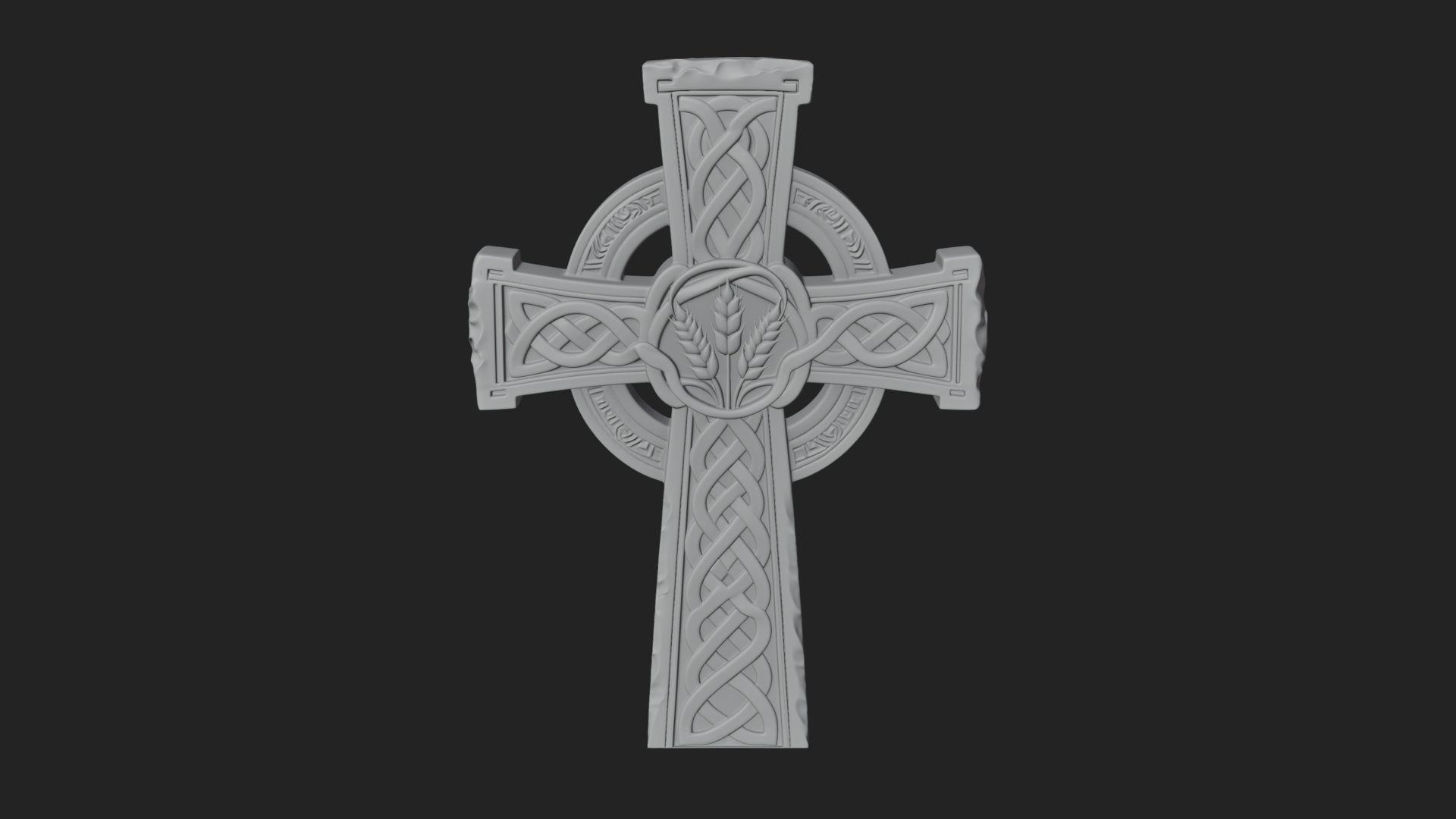 Carved Relief Wall Cross Design 111 3D Print Model 3D Model