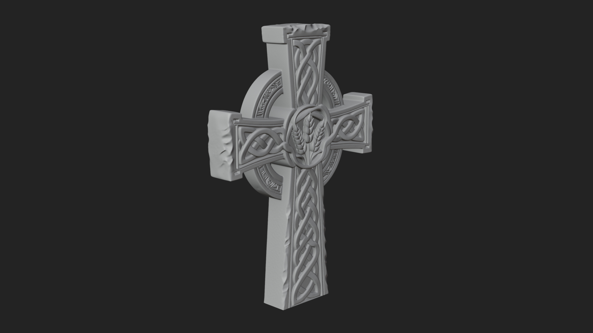 Carved Relief Wall Cross Design 111 3D Print Model 3D Model