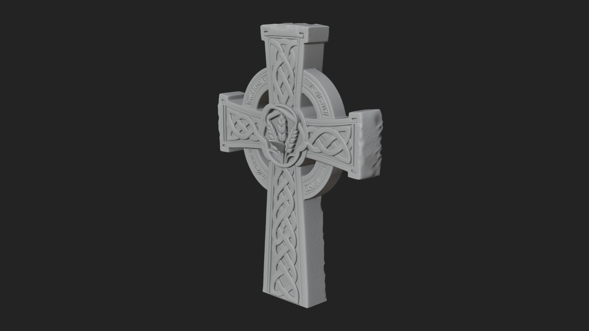 Carved Relief Wall Cross Design 111 3D Print Model 3D Model