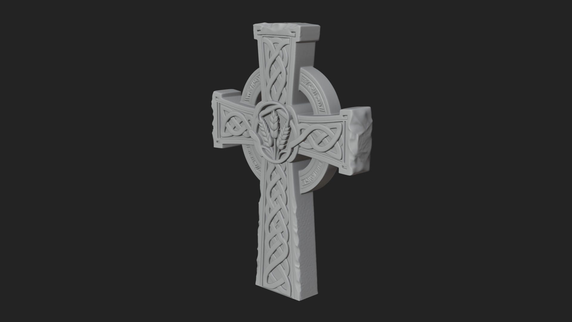 Carved Relief Wall Cross Design 111 3D Print Model 3D Model