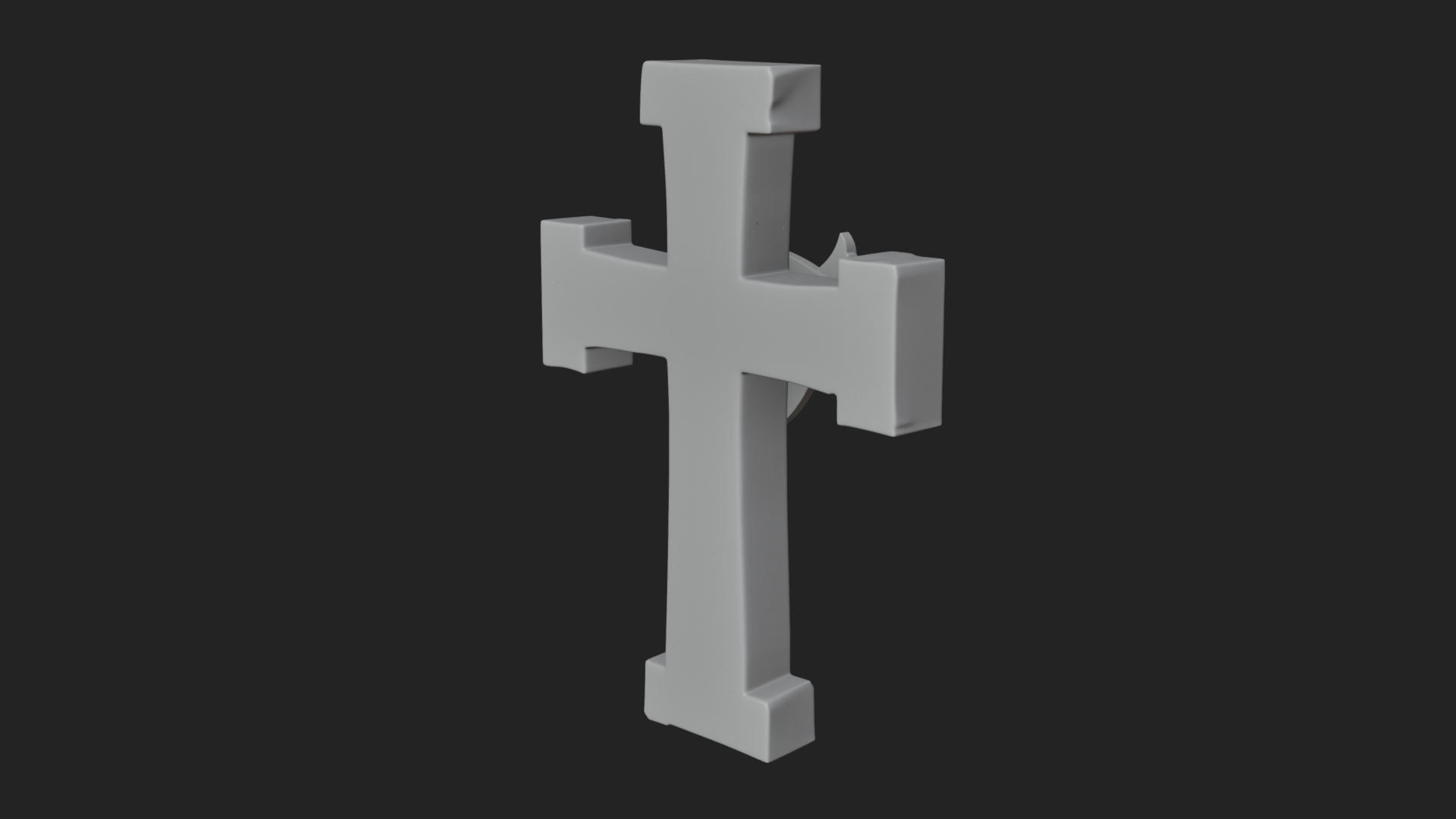 Carved Relief Wall Cross Design 113 3D Print Model 3D Model
