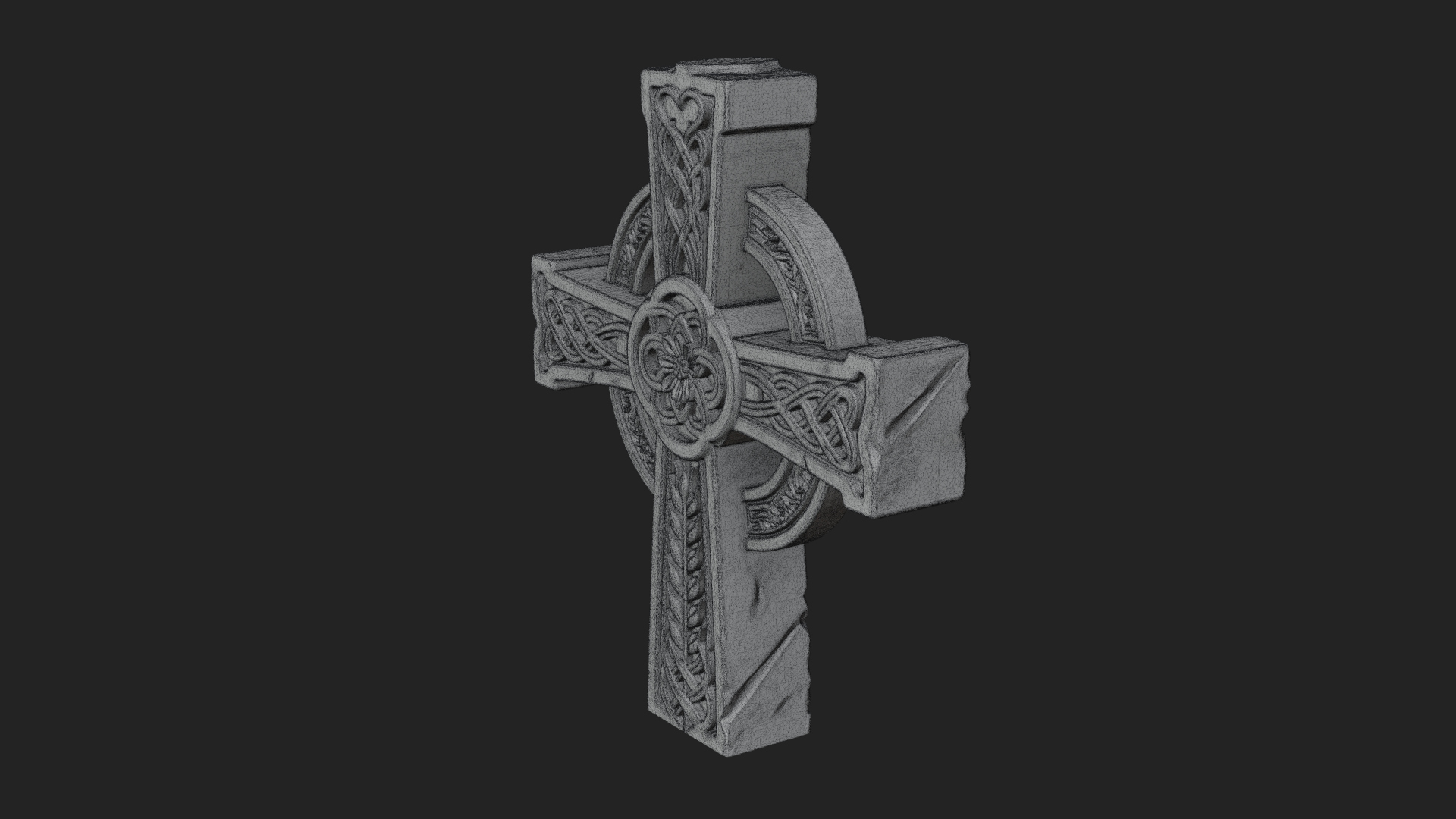 Carved Relief Wall Cross Design 115 3D Print Model 3D Model