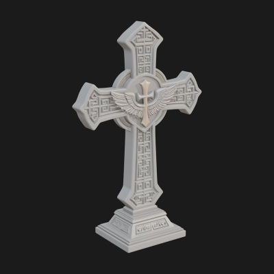 Carved Relief Wall Cross Design 117 3D Print Model
