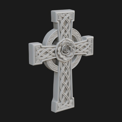 Carved Relief Wall Cross Design 120 3D Print Model