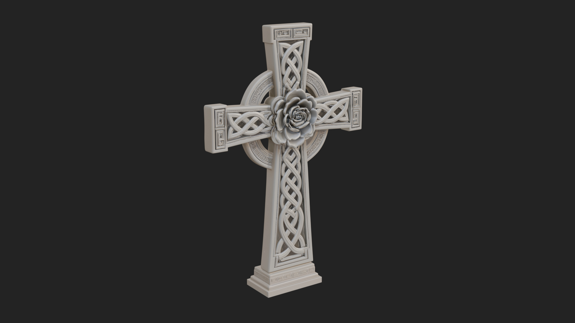 Carved Relief Wall Cross Design 121 3D Print Model 3D Model