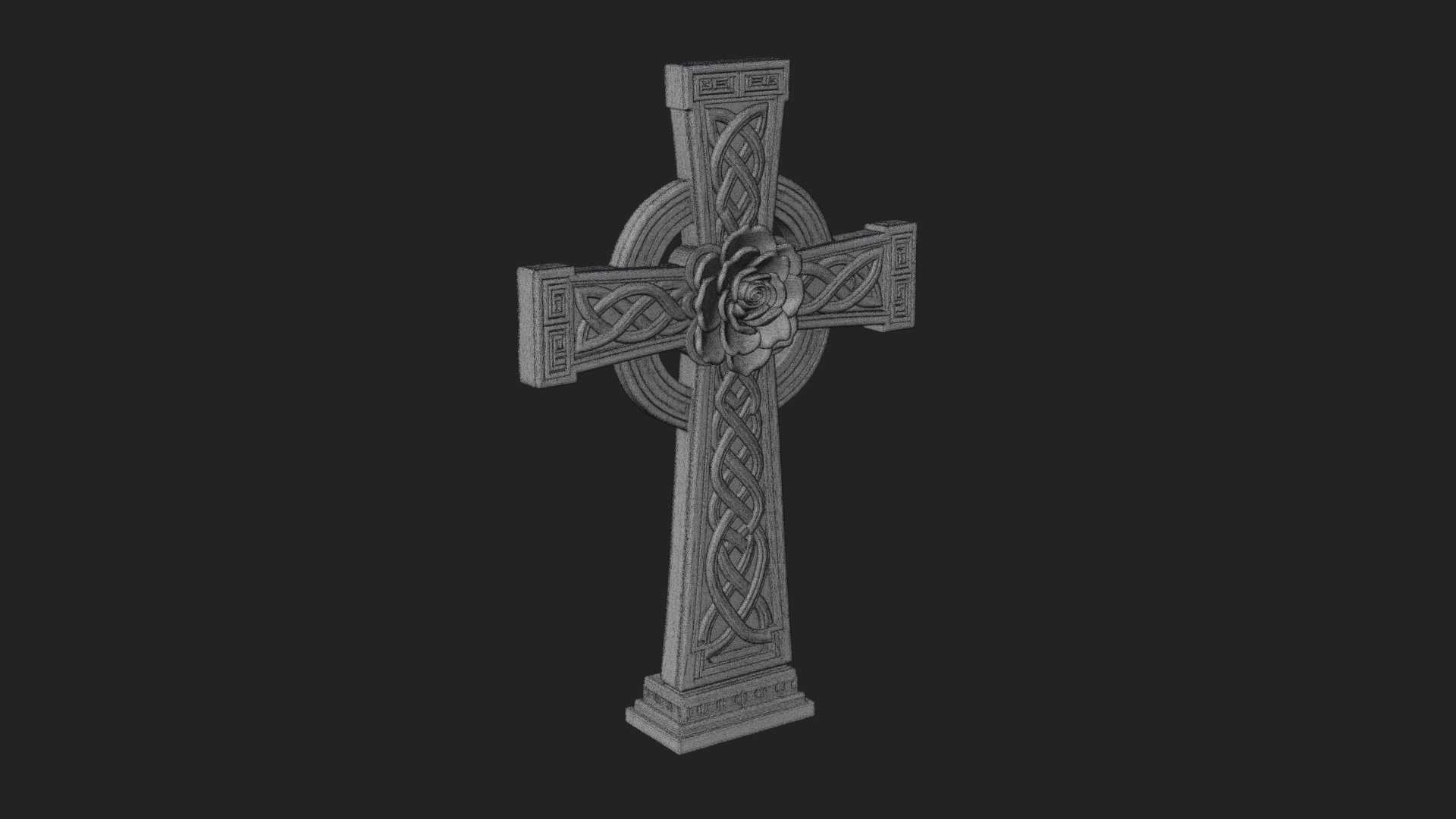 Carved Relief Wall Cross Design 121 3D Print Model 3D Model