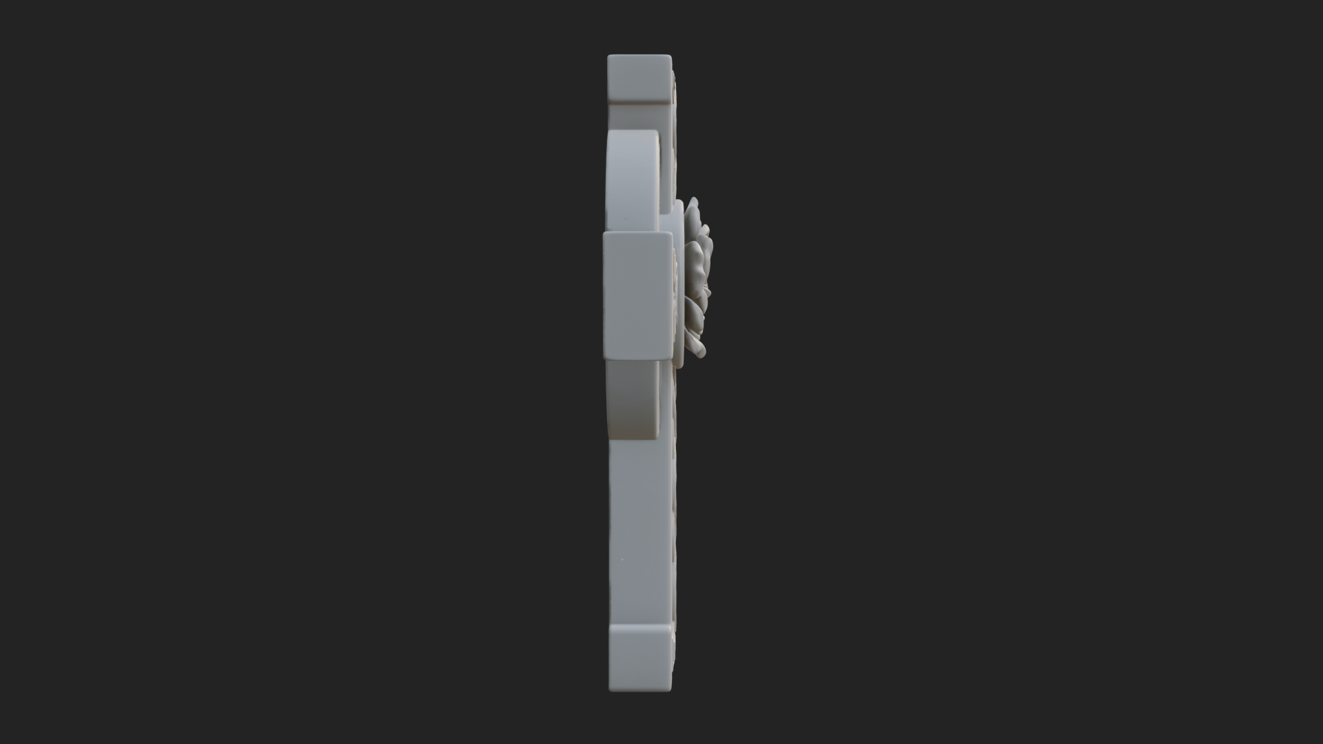 Carved Relief Wall Cross Design 123 3D Print Model 3D Model