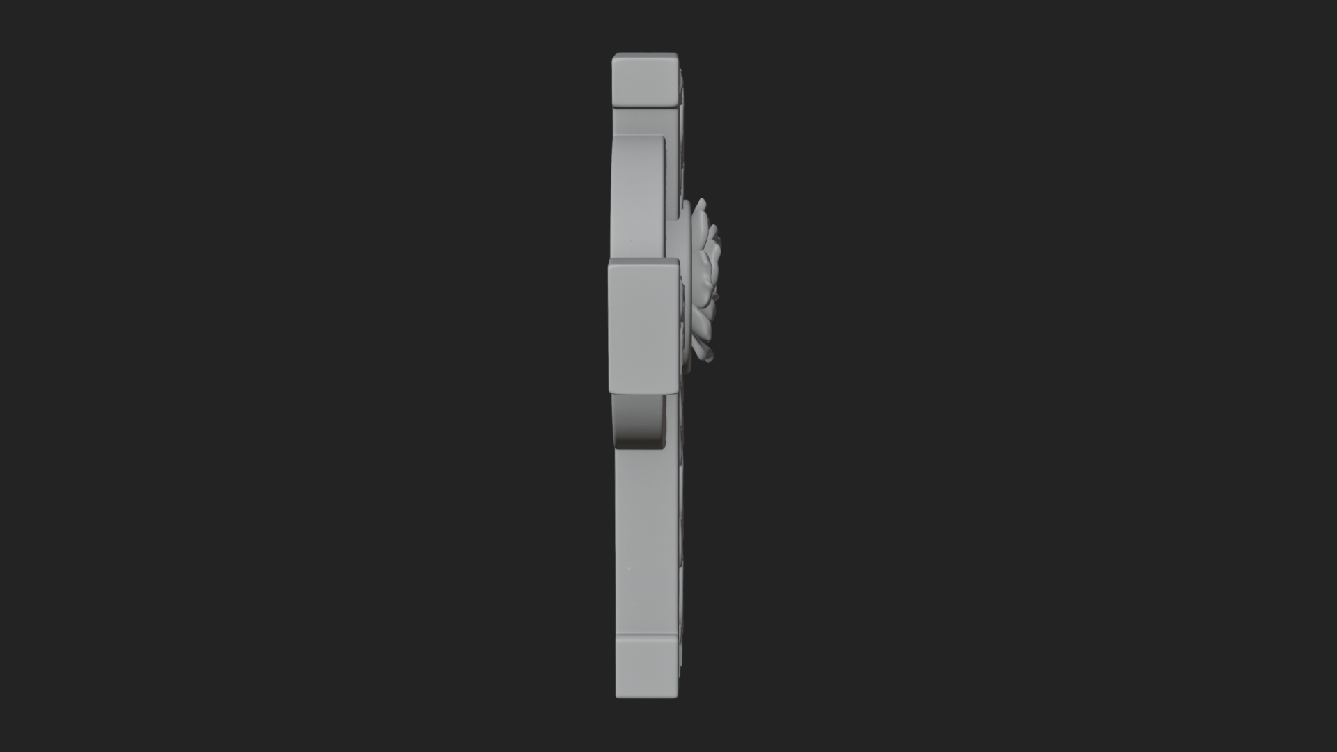 Carved Relief Wall Cross Design 123 3D Print Model 3D Model