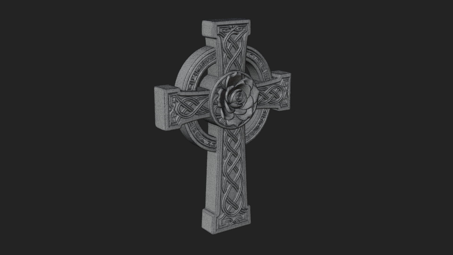 Carved Relief Wall Cross Design 123 3D Print Model 3D Model