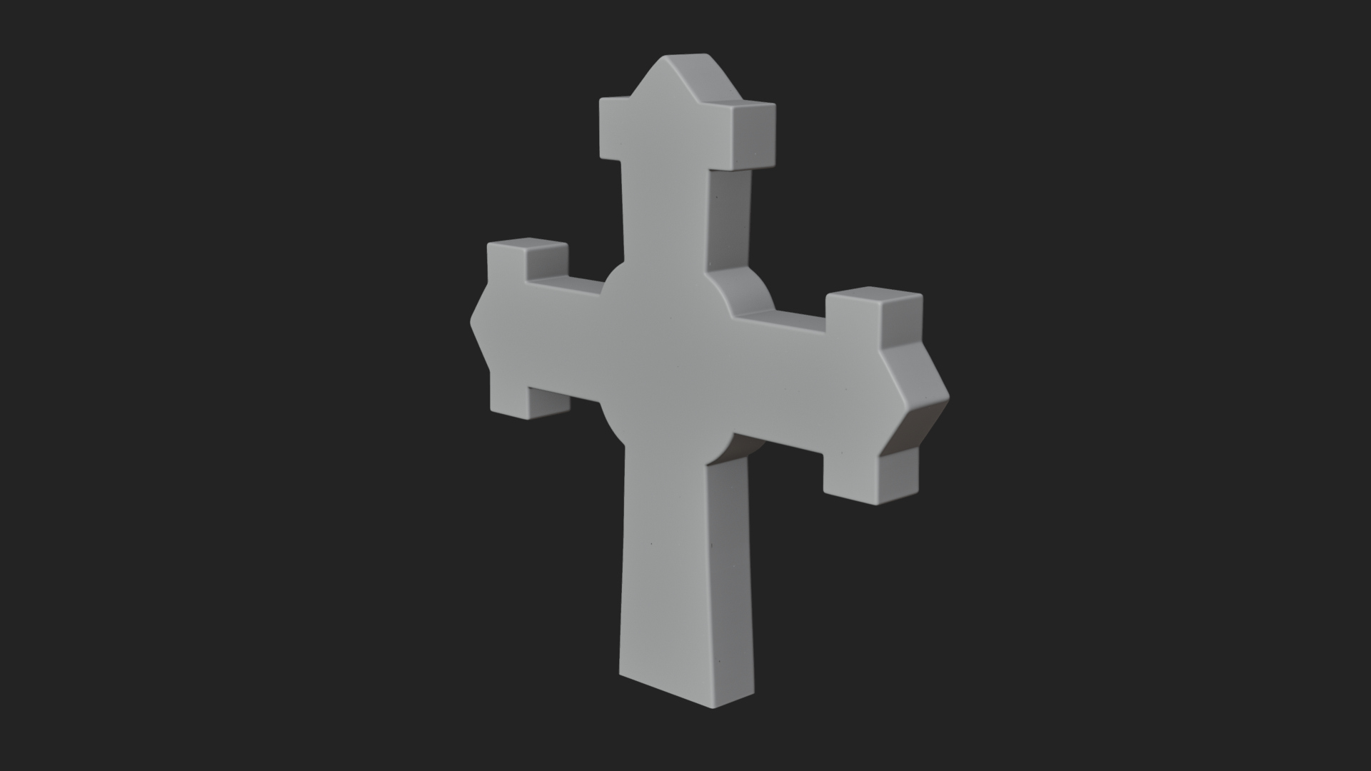 Carved Relief Wall Cross Design 125 3D Print Model 3D Model