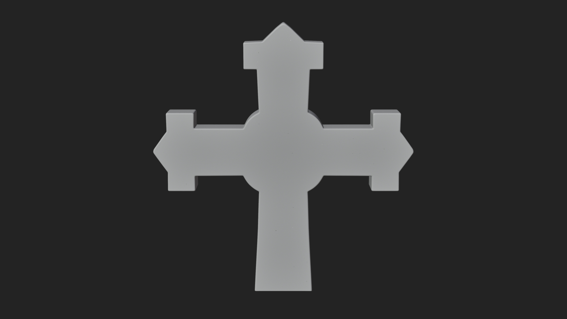 Carved Relief Wall Cross Design 125 3D Print Model 3D Model
