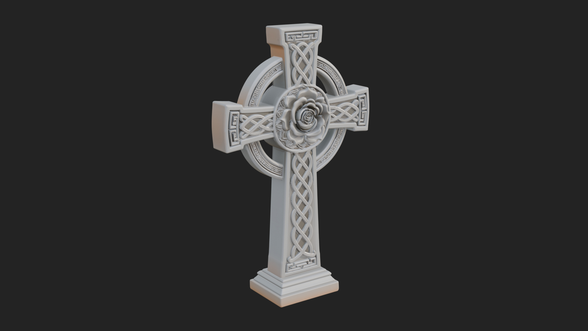 Carved Relief Wall Cross Design 127 3D Print Model 3D Model