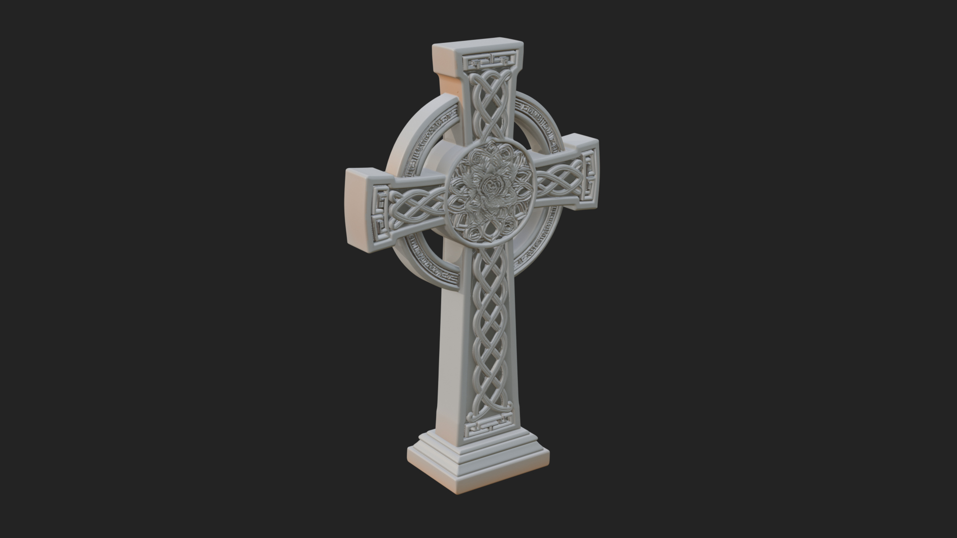 Carved Relief Wall Cross Design 127 3D Print Model 3D Model