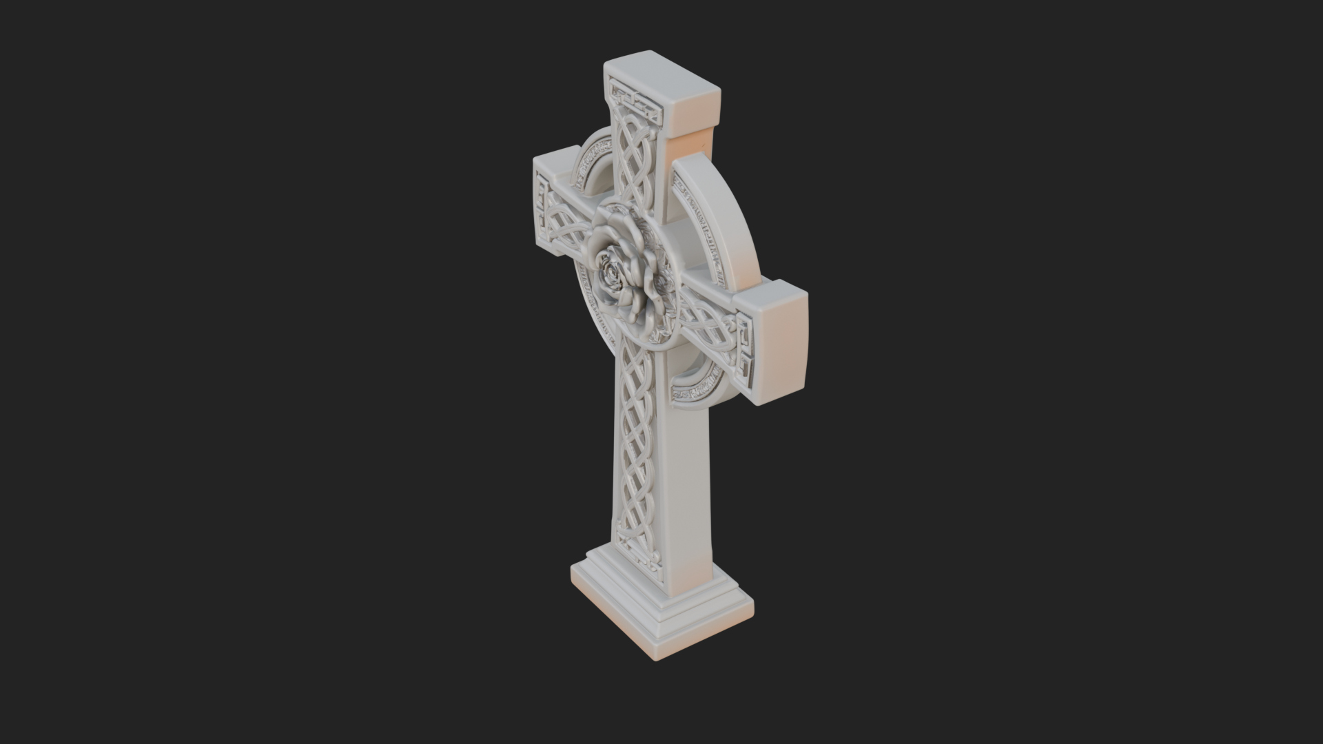 Carved Relief Wall Cross Design 127 3D Print Model 3D Model