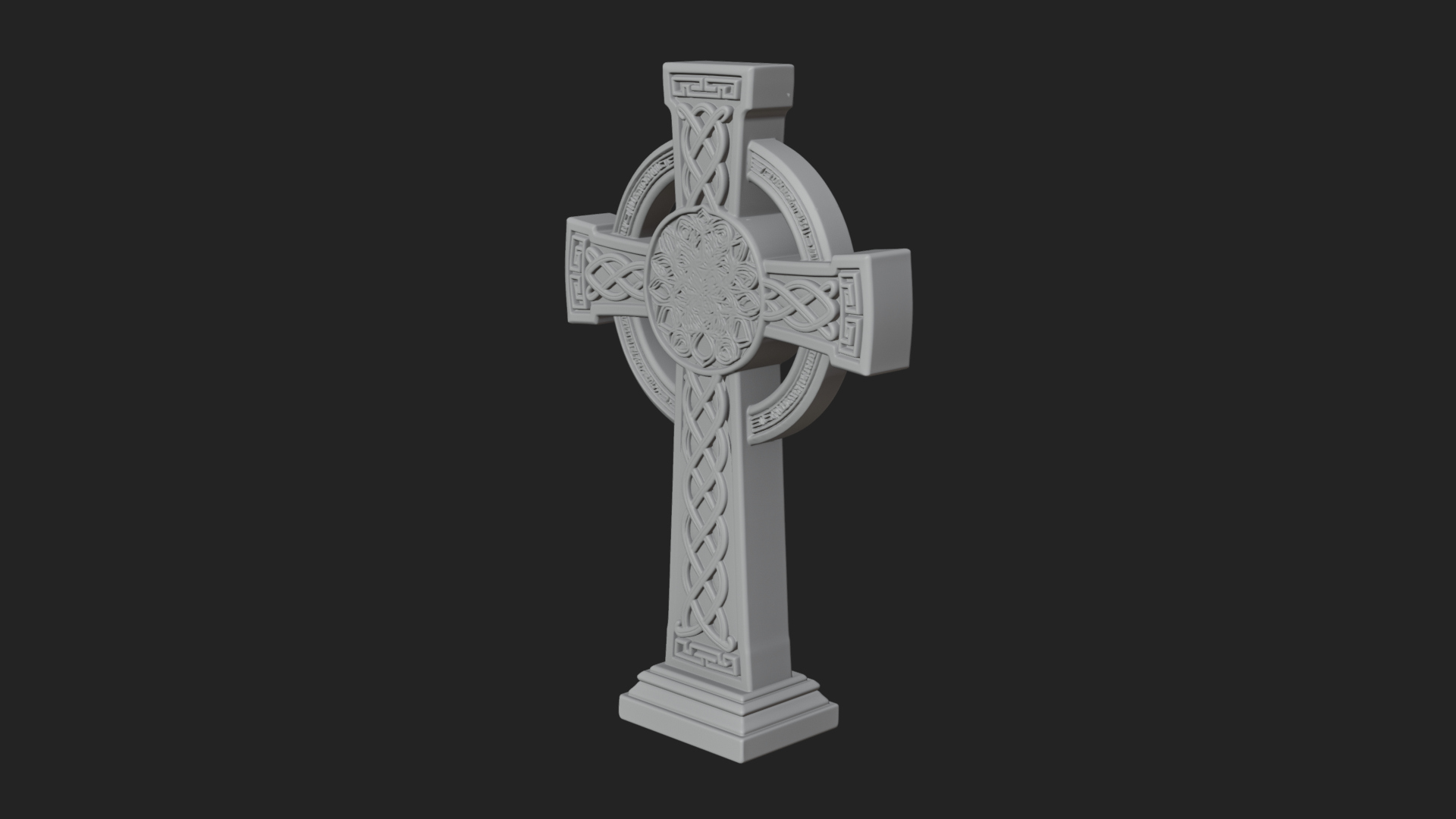 Carved Relief Wall Cross Design 127 3D Print Model 3D Model