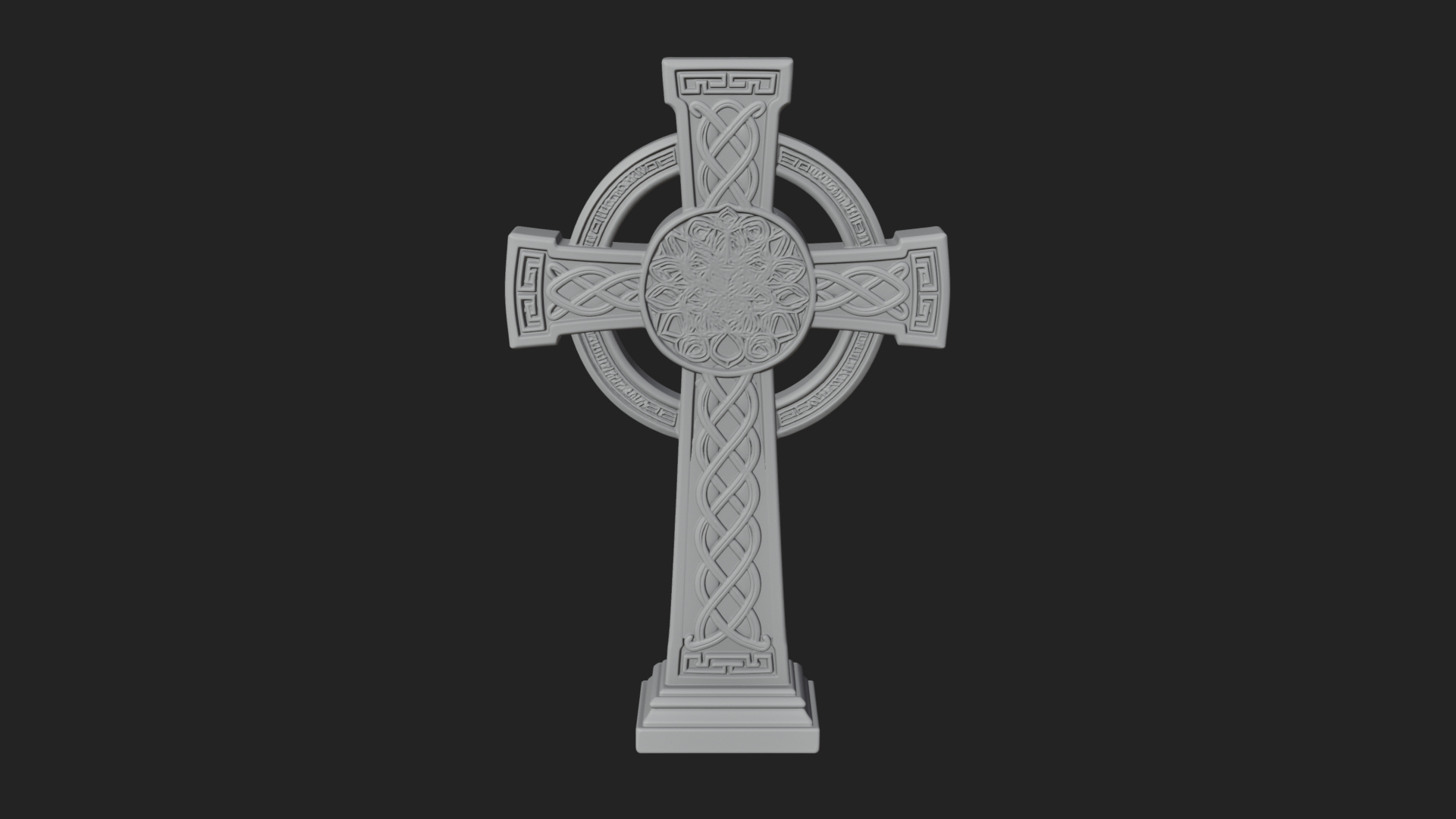 Carved Relief Wall Cross Design 127 3D Print Model 3D Model