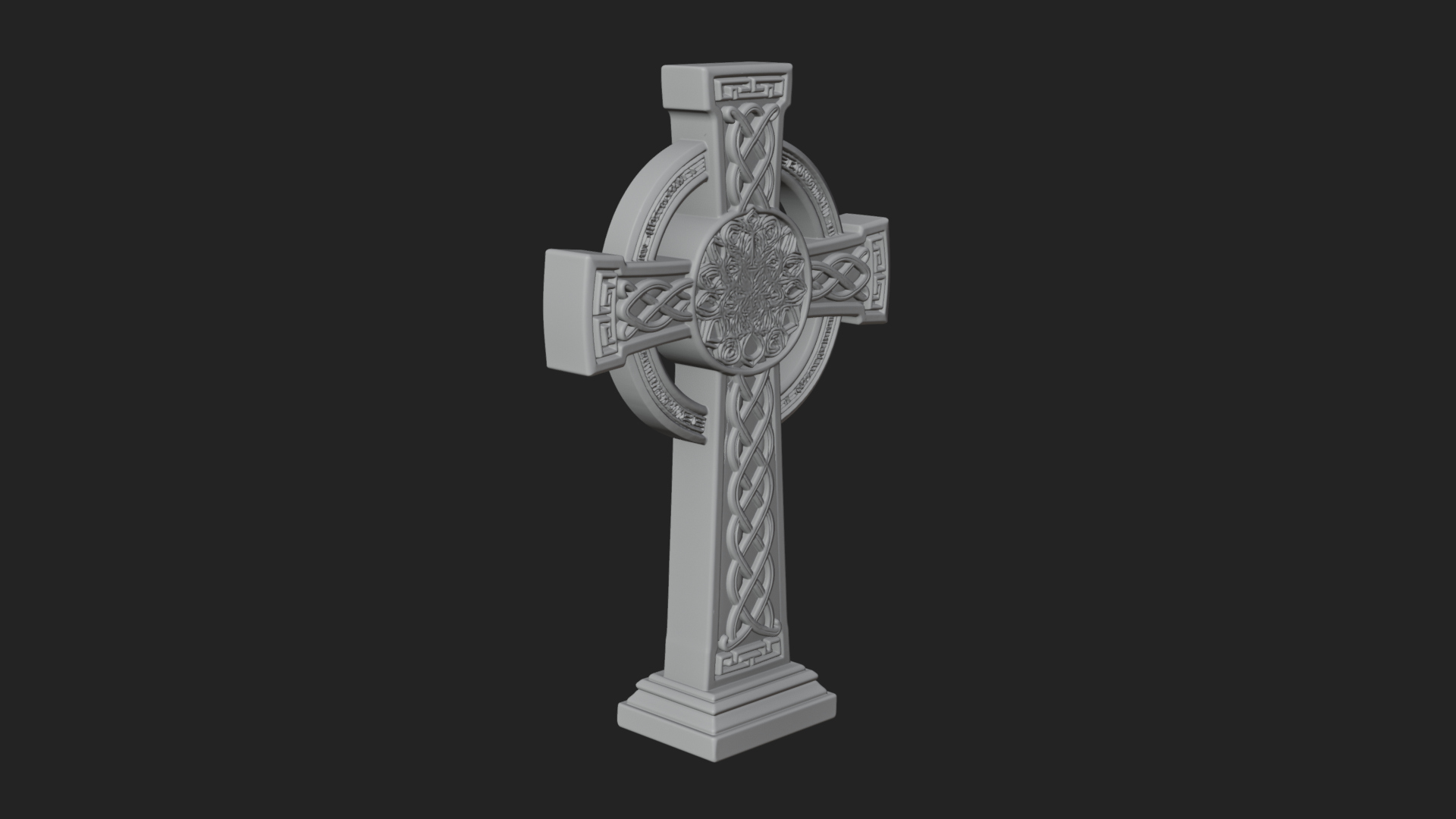 Carved Relief Wall Cross Design 127 3D Print Model 3D Model