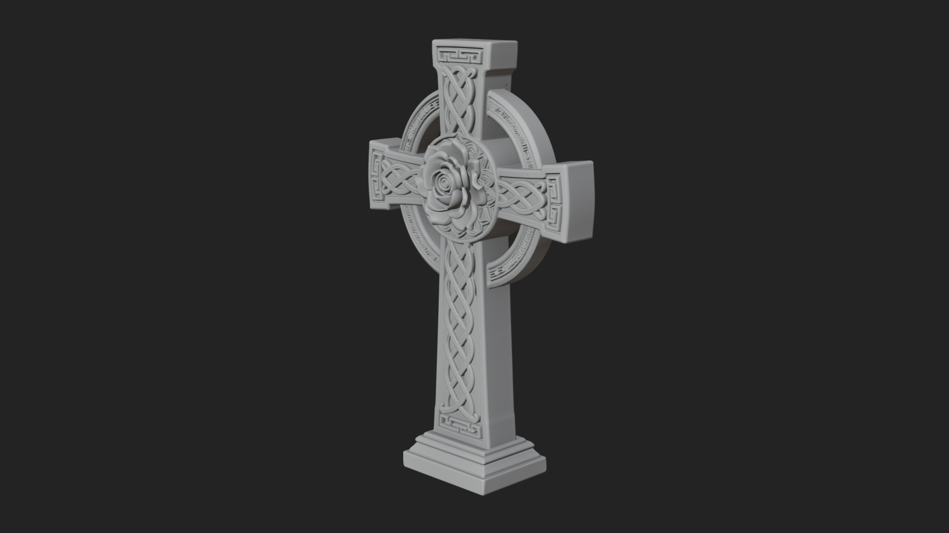 Carved Relief Wall Cross Design 127 3D Print Model 3D Model