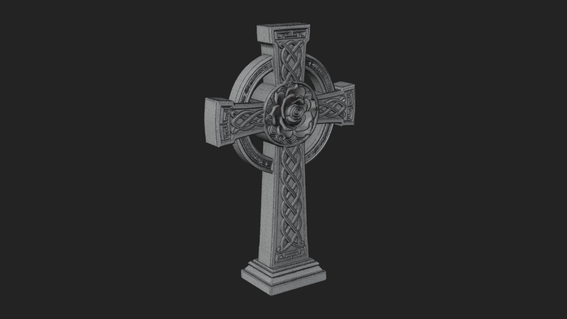 Carved Relief Wall Cross Design 127 3D Print Model 3D Model
