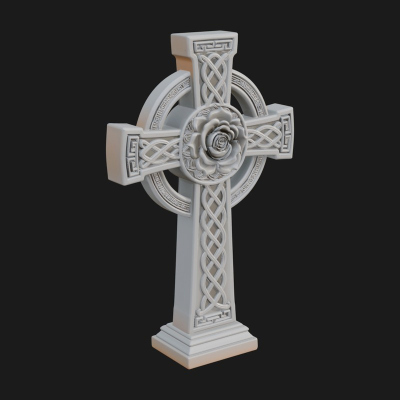 Carved Relief Wall Cross Design 127 3D Print Model