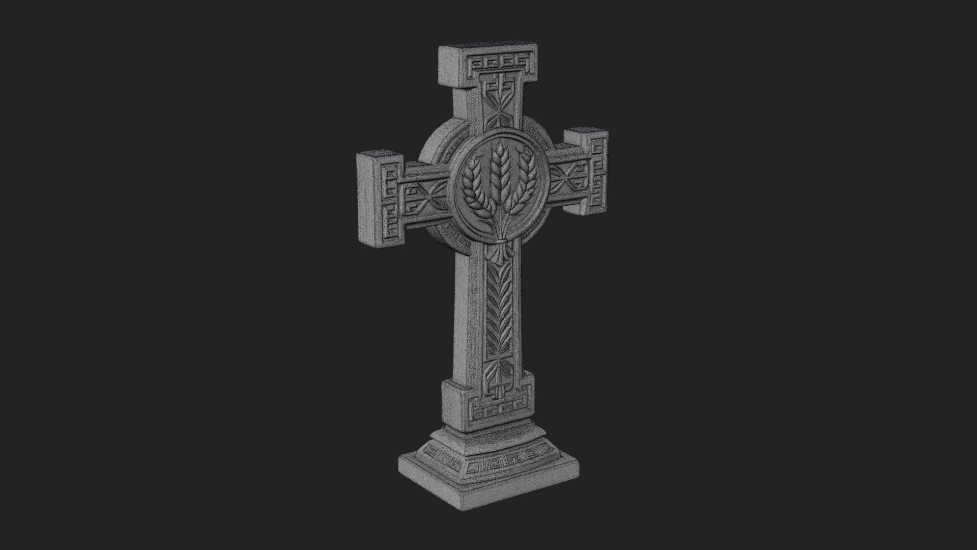 Carved Relief Wall Cross Design 128 3D Print Model 3D Model
