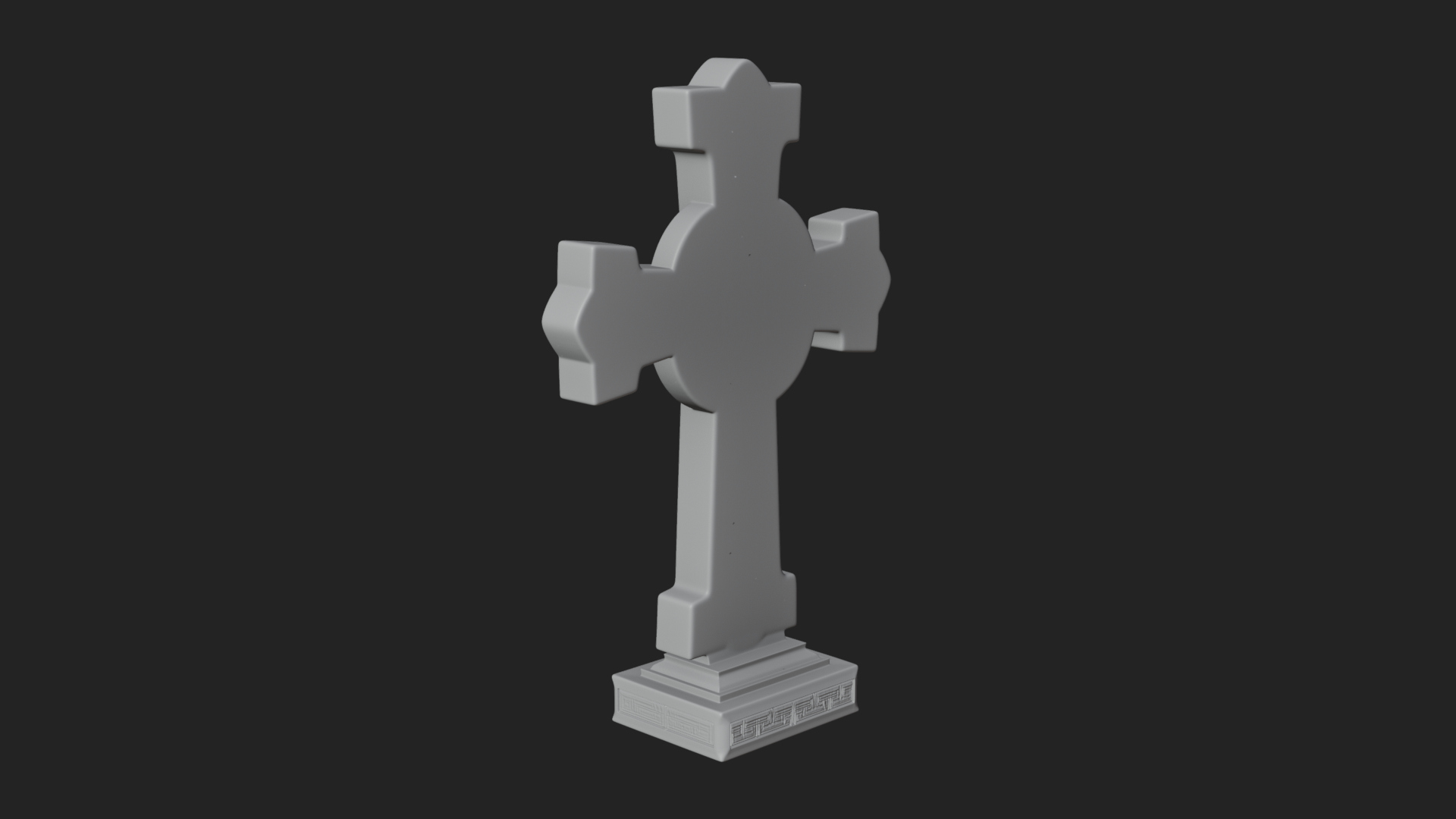 Carved Relief Wall Cross Design 129 3D Print Model 3D Model