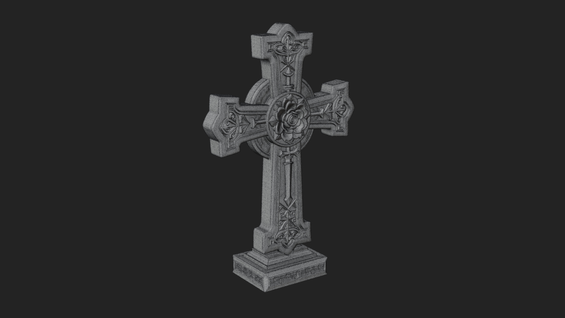 Carved Relief Wall Cross Design 129 3D Print Model 3D Model