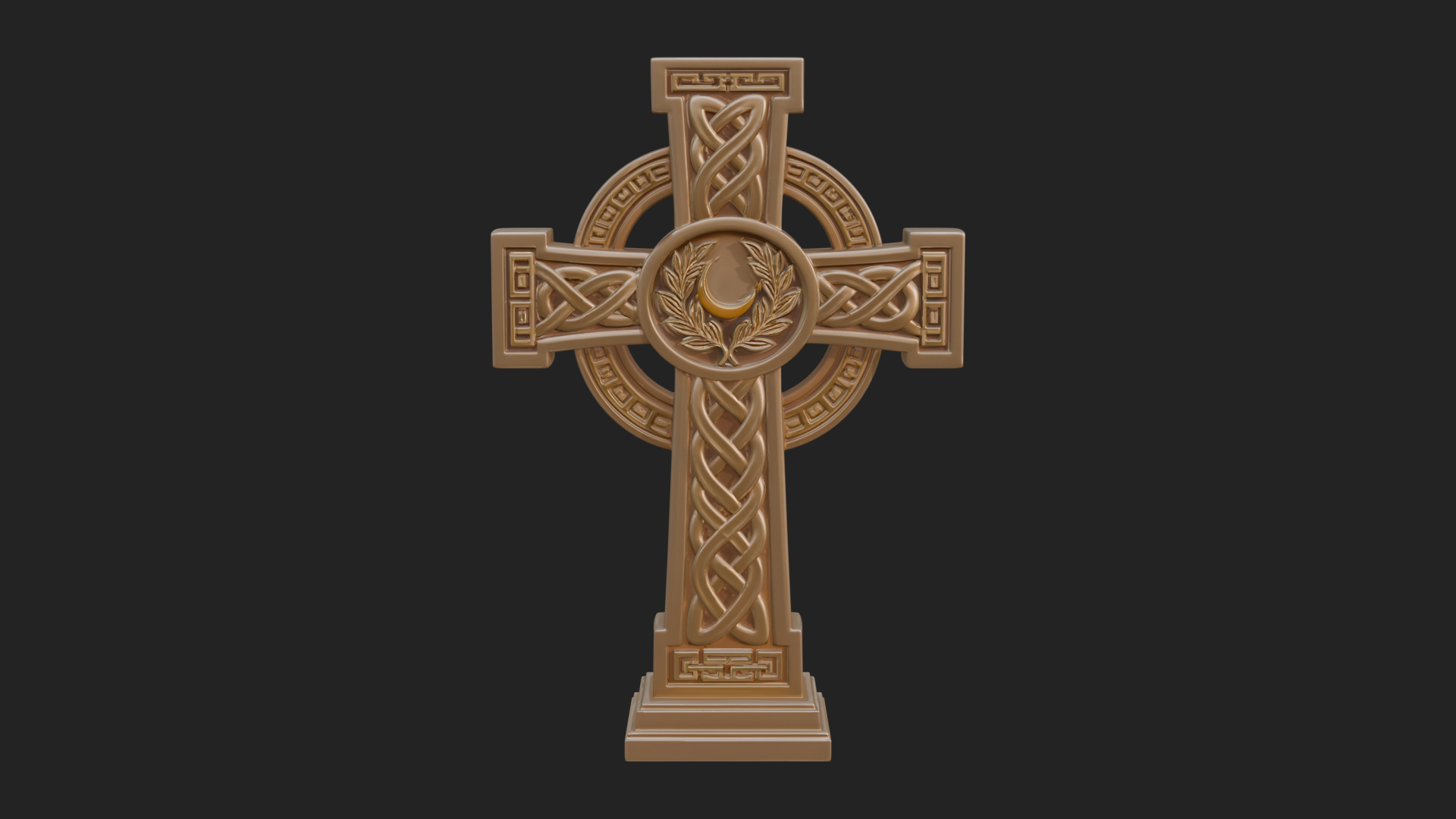 Carved Relief Wall Cross Design 130 3D Print Model 3D Model