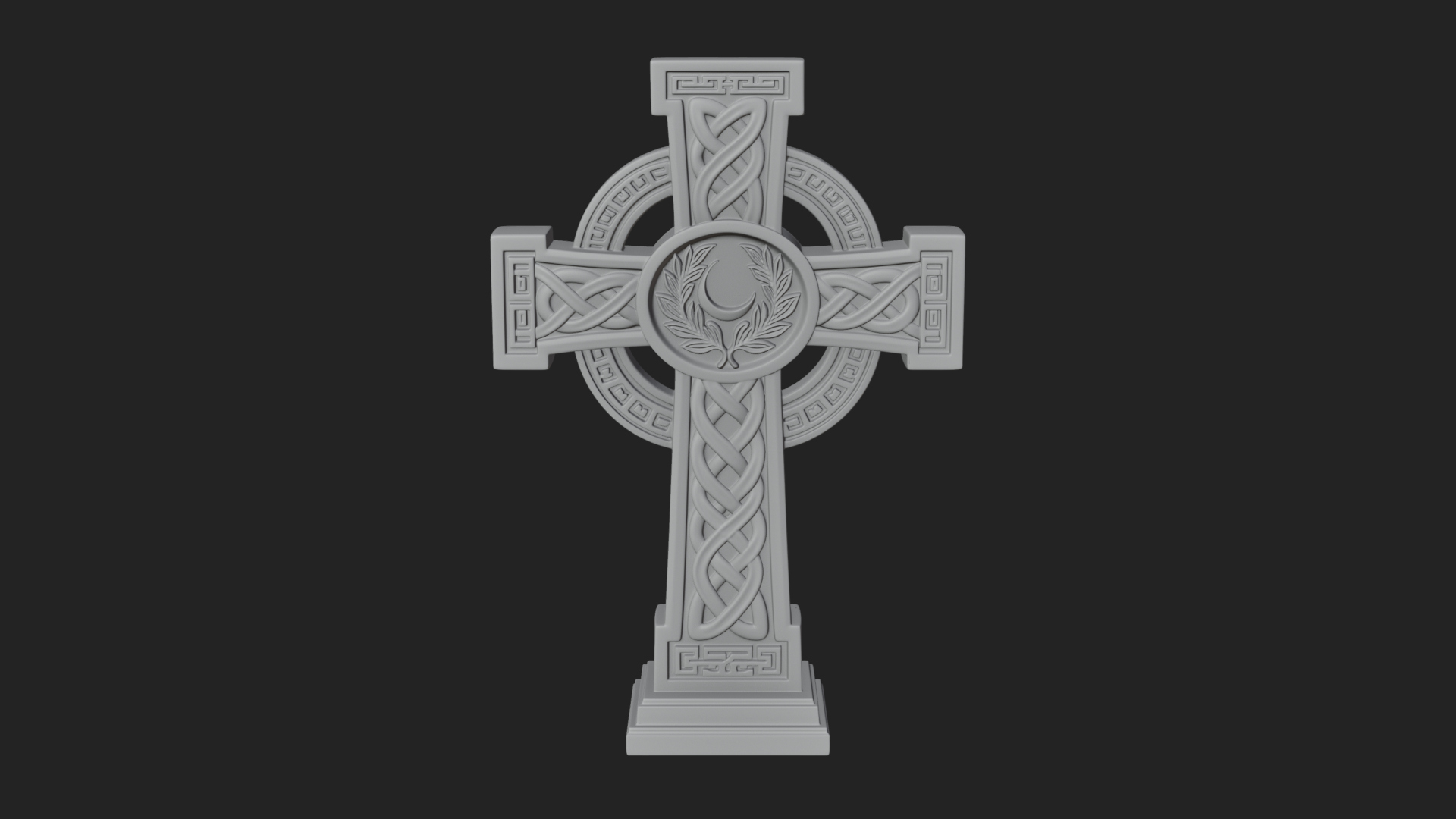 Carved Relief Wall Cross Design 130 3D Print Model 3D Model