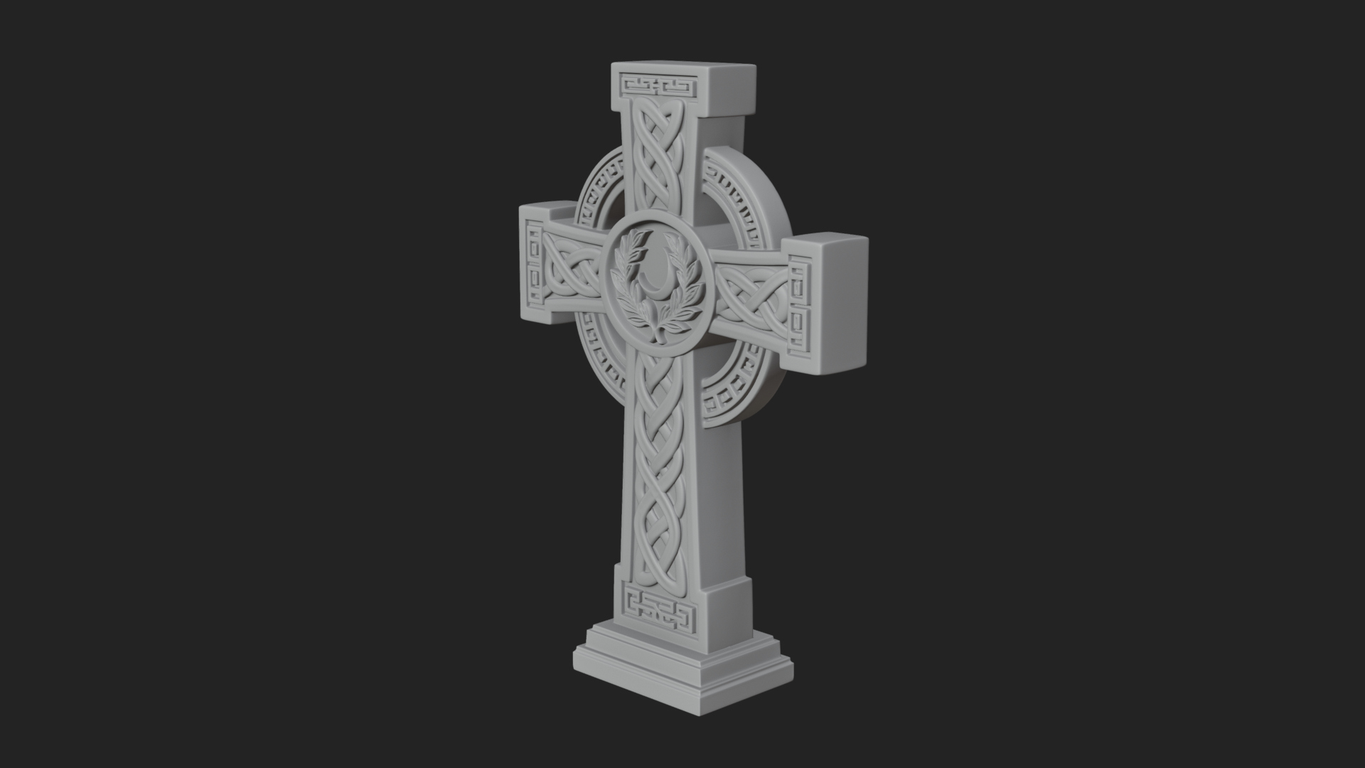 Carved Relief Wall Cross Design 130 3D Print Model 3D Model