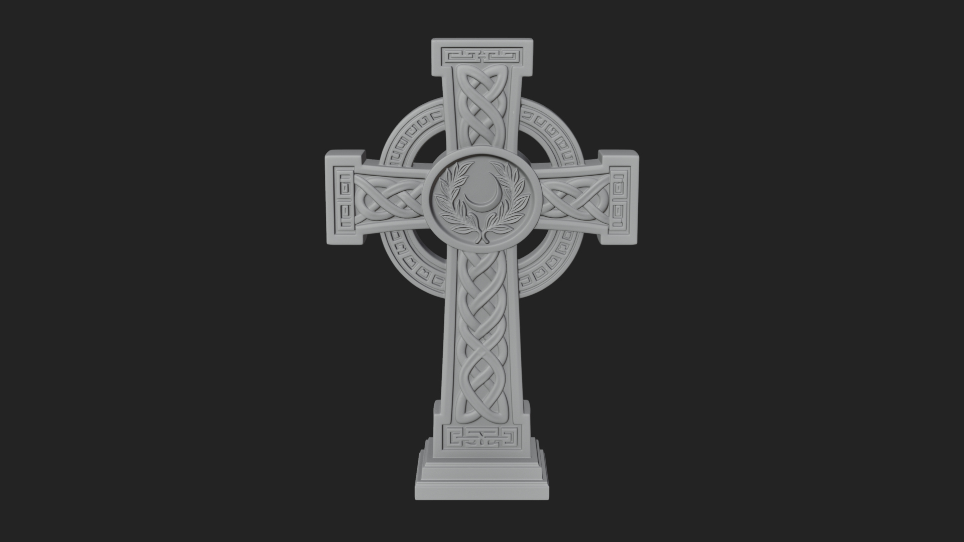 Carved Relief Wall Cross Design 130 3D Print Model 3D Model