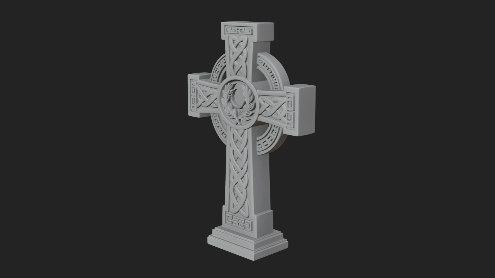 Carved Relief Wall Cross Design 130 3D Print Model 3D Model