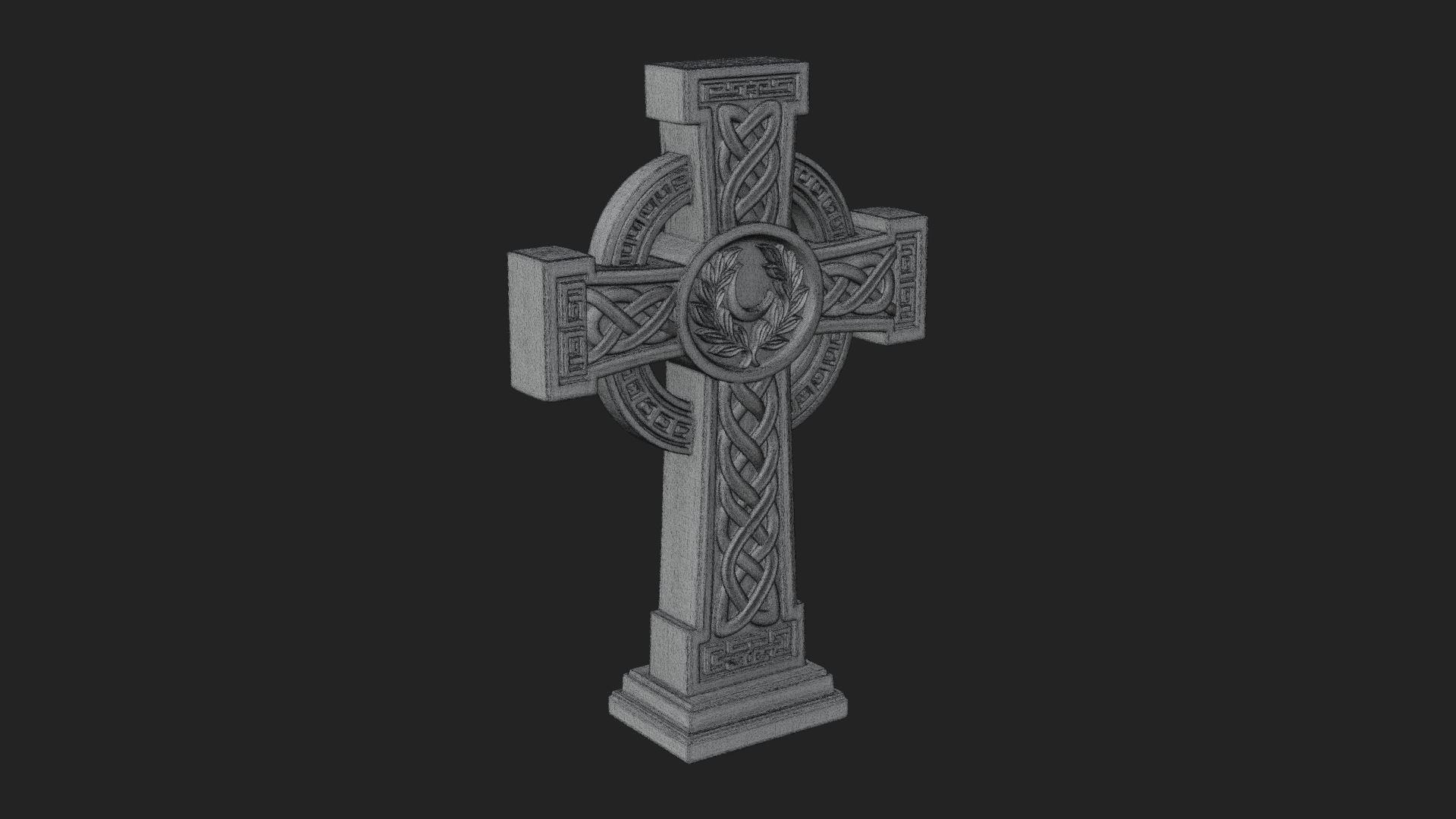 Carved Relief Wall Cross Design 130 3D Print Model 3D Model