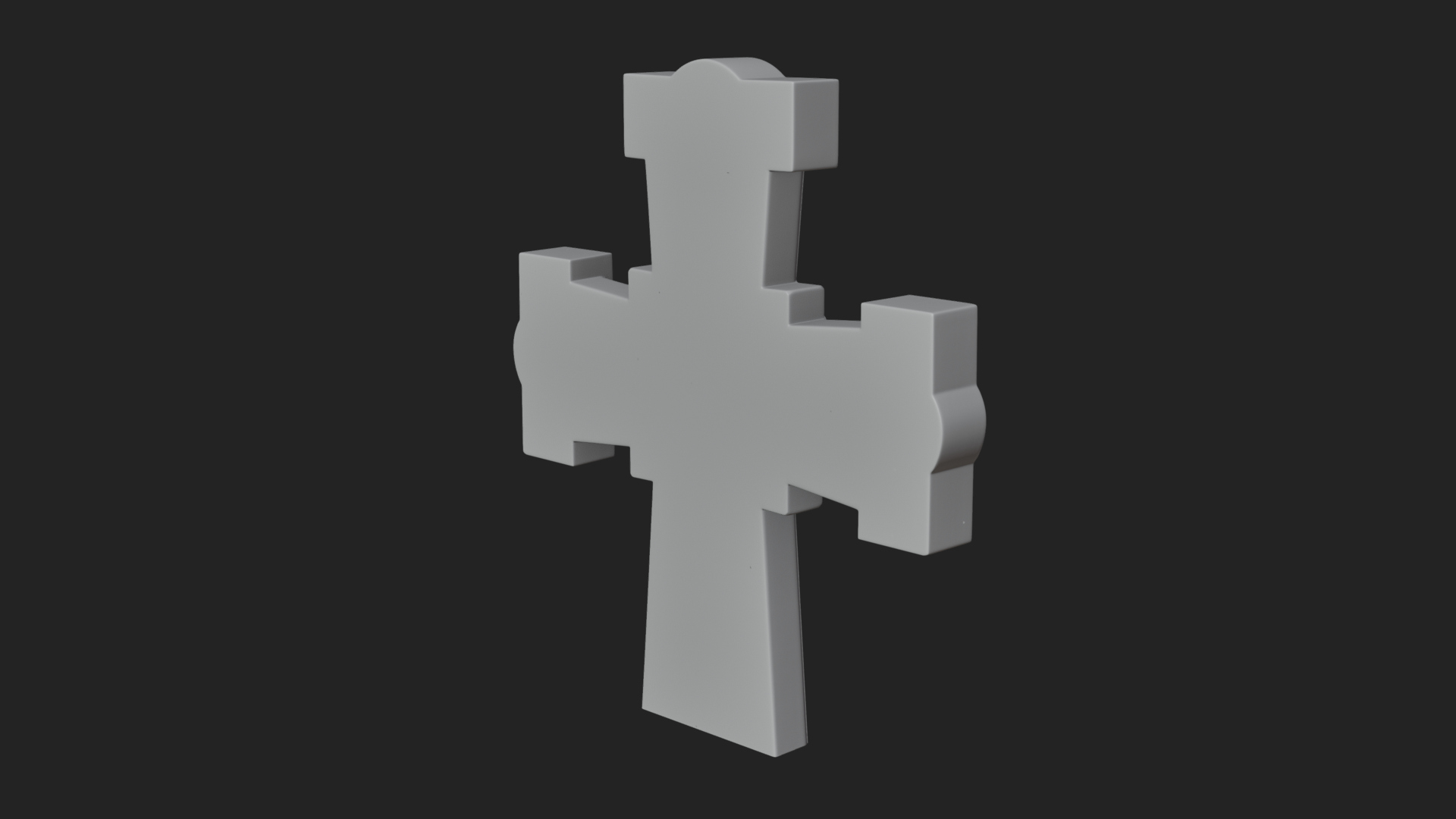 Carved Relief Wall Cross Design 131 3D Print Model 3D Model